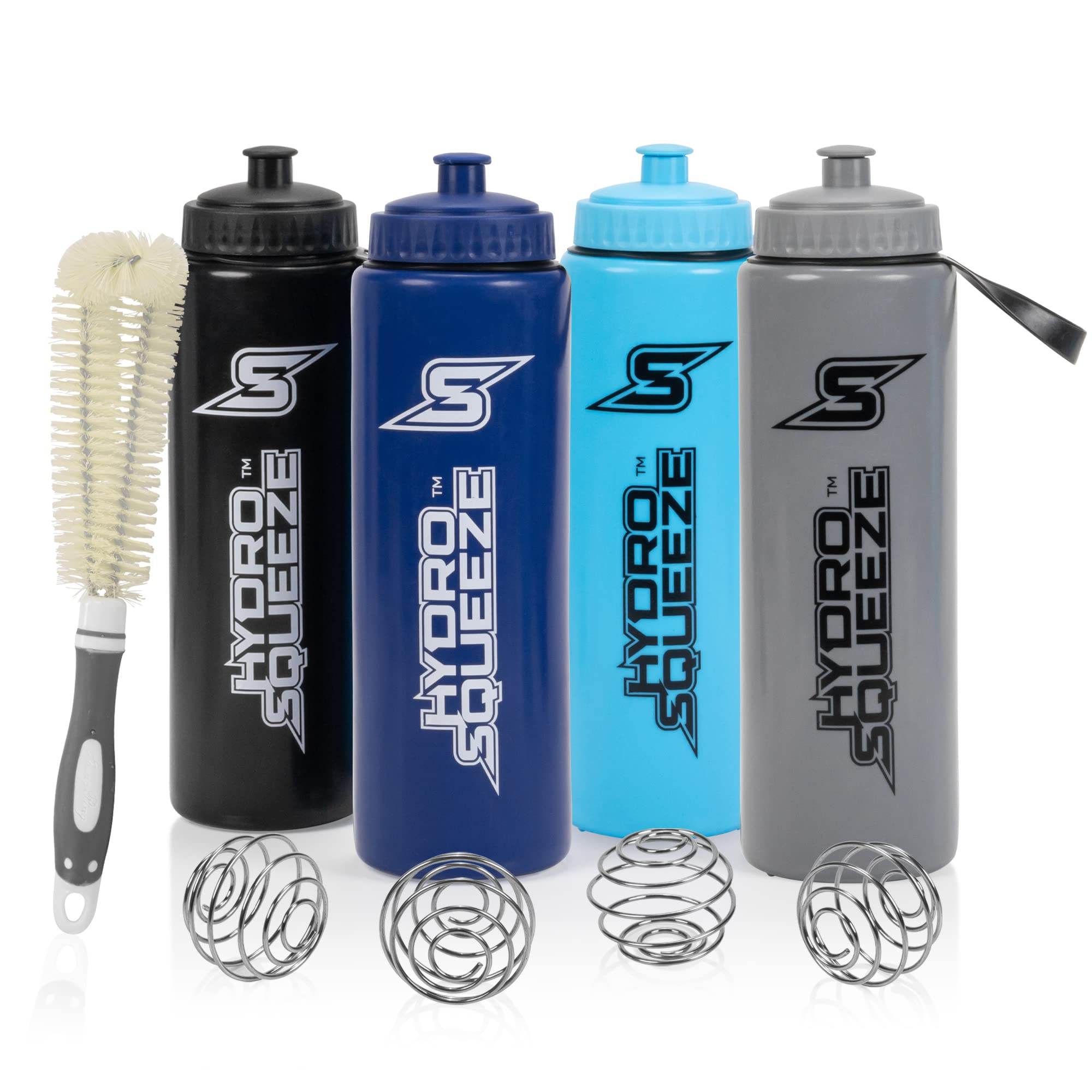 32oz Quick Squeeze BPAFree Sports Water Bottles  4 Pack