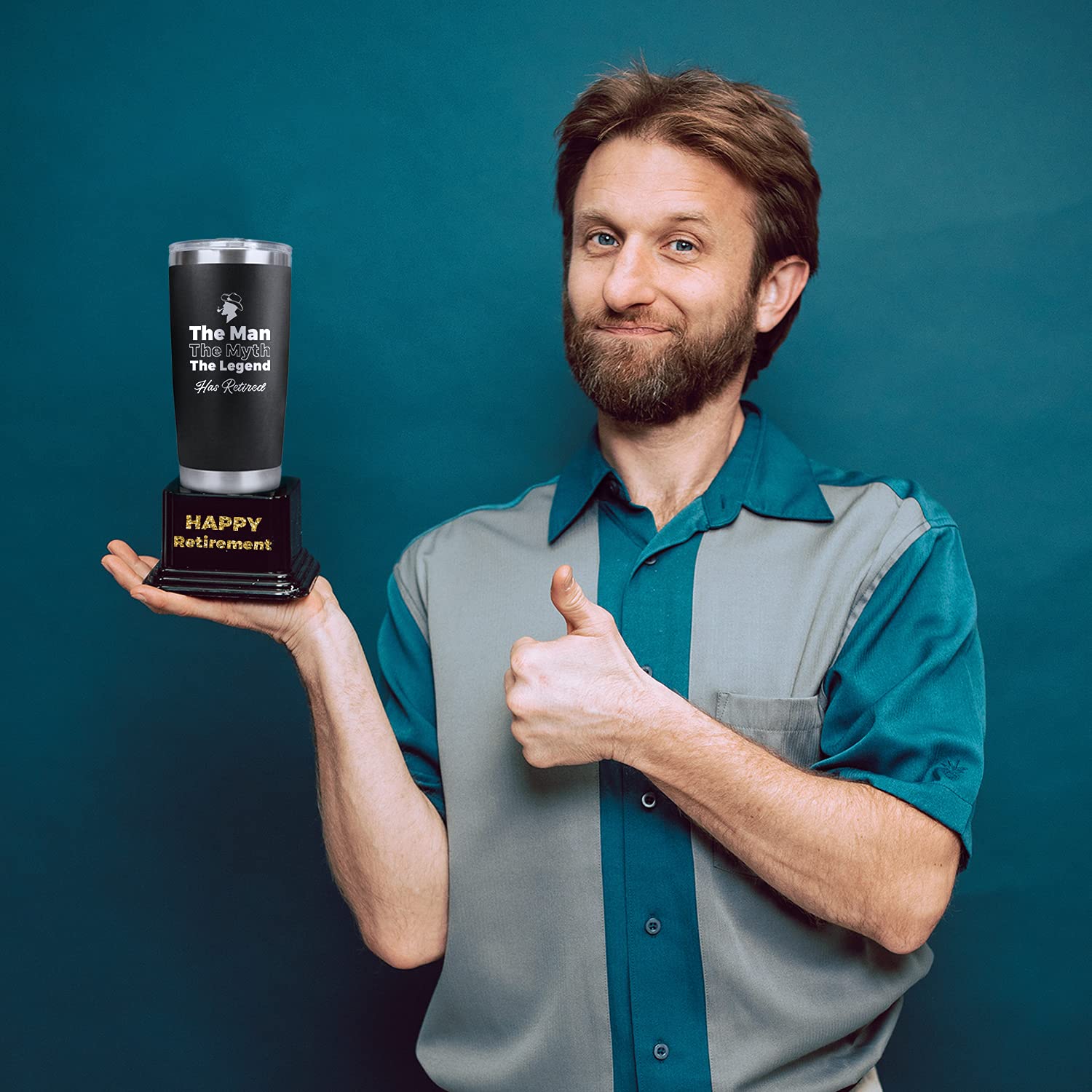 Retirement Gifts For Men Funny Tumbler Retiring Gift Ideas For Coworkers, Boss, Dad, Friends Stainless Steel Matte Black 20 Oz T