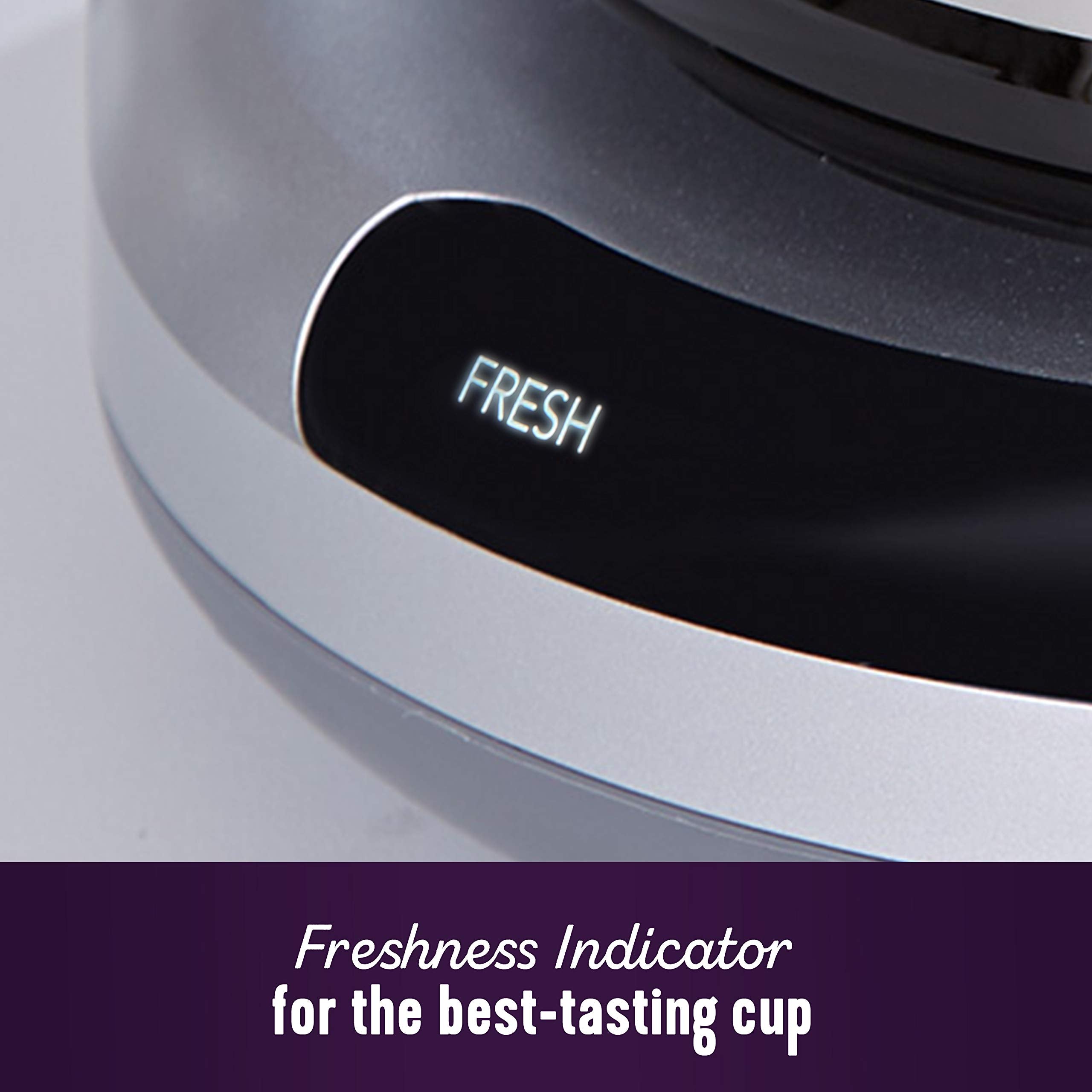 Mr. Coffee Easy Measure 12 Cup Programmable Maker With Gold Tone Reusable Filter, Silver/Chrome