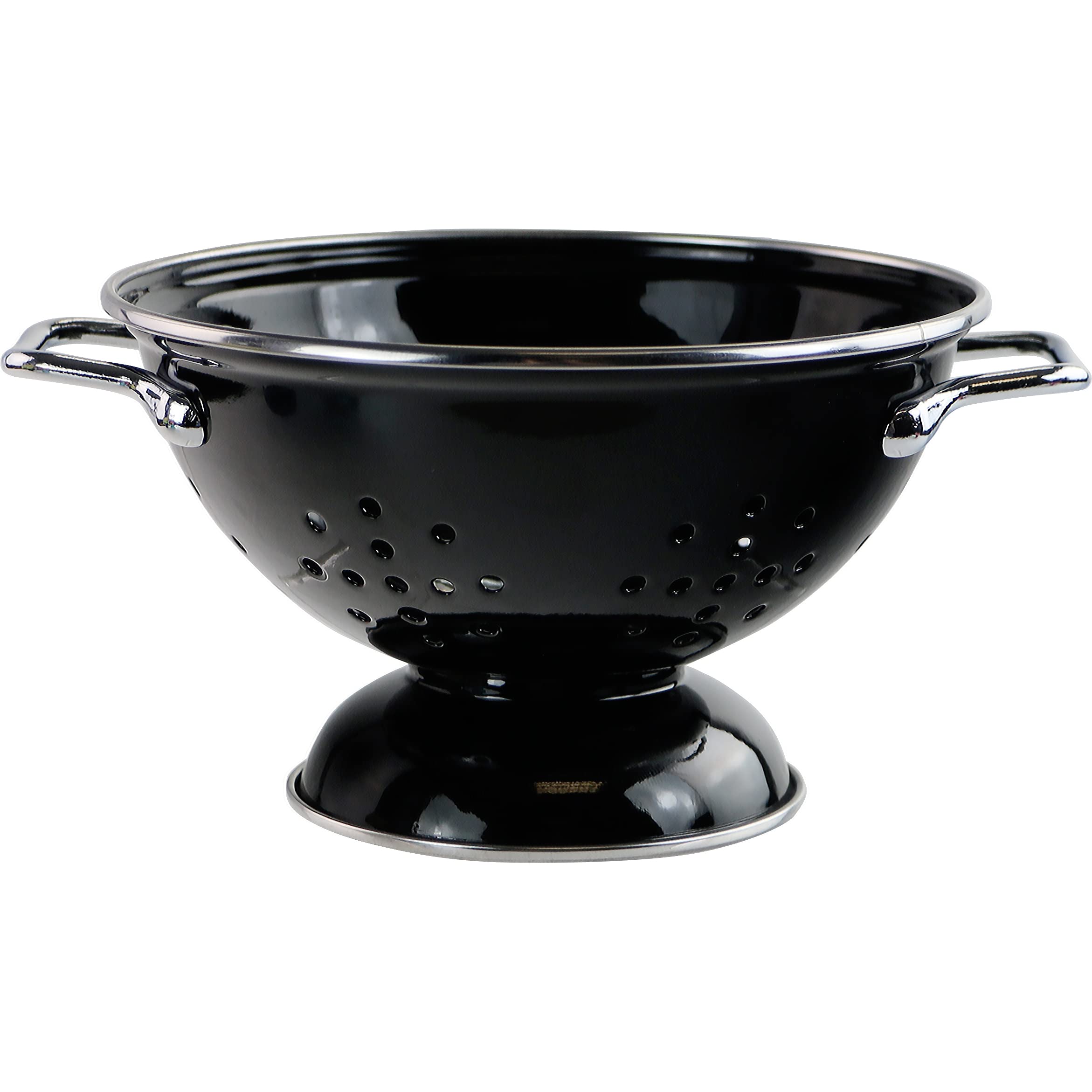 Calypso Basics by Reston Lloyd Powder Coated Enameled Colander, 1 Quart, Black