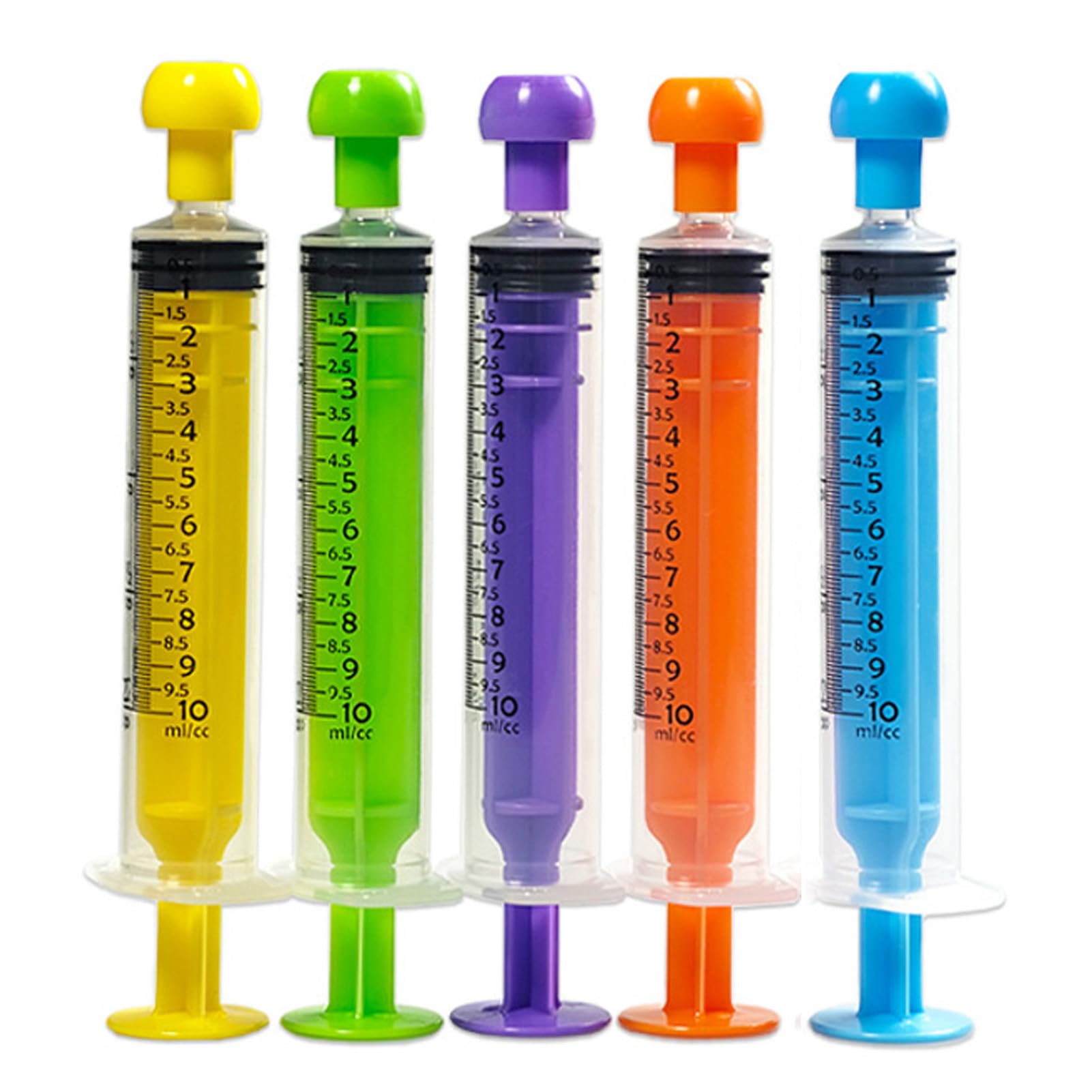 KEAIYYJ Lip Gloss Base Tubes Making Supplies, Refill and Transfer Tools for Lip Balm Containers, Plastic 10ml Syringe, 5 Pack