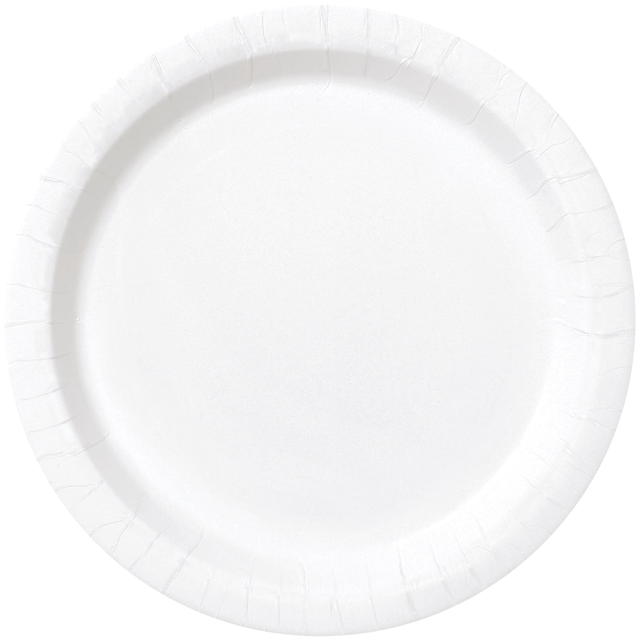 White Solid Round Dessert Paper Plates - 7'' (20 Pcs) - Vibrant Party Plates For Appetizing Treats - Perfect For Birthdays & Eve