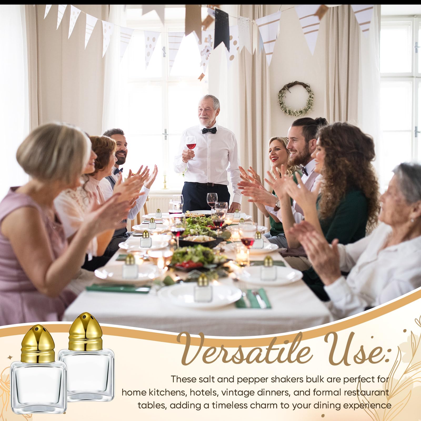 Uiifan 12 Pcs 0.5 Oz Cube Shape Small Salt And Pepper Shakers With Tone Tops Clear Mini Glass Seasoning Jars Spice Salt Shakers