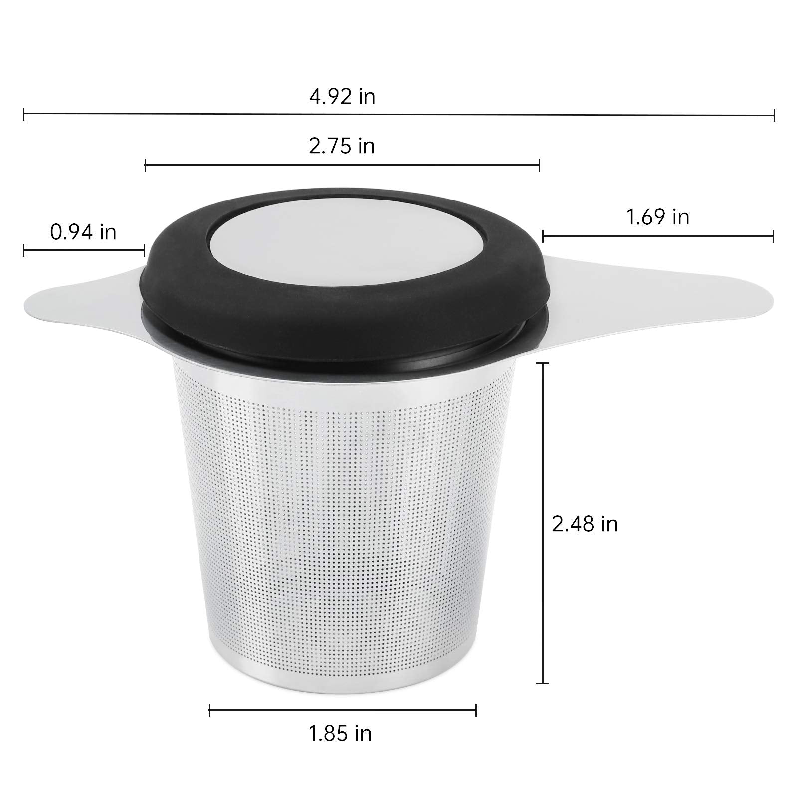 Two Pack Tea Infuser Basket Stainless Steel Tea Strainer Tea Filter With Small Strainer And Lid Tea Diffuser For Loose Tea Super