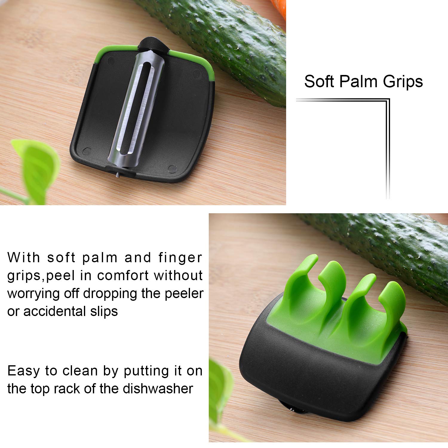 4 Pieces Finger Vegetable Peeler Palm Peeler Kitchen Fruit Potato Peeler With Comfortable Rubber Finger Grip For Pumpkin Carrot