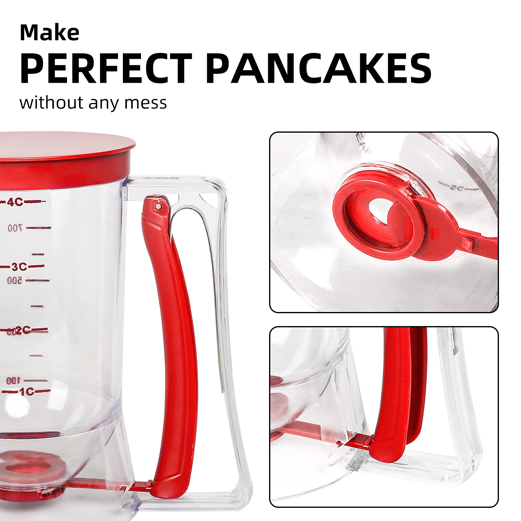 Yieobel Batter Separator Cupcakes Pancakes Cookie Cake Waffles Batter Dispenser Cookie Separator Batter Cream Speratator Cup Mea