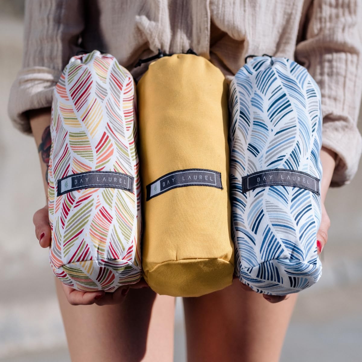 Bay Laurel Turkish Beach Towel With Travel Bag 39 X 71 Quick Dry Sand Free Lightweight Large Oversized Towels Light (Powder With