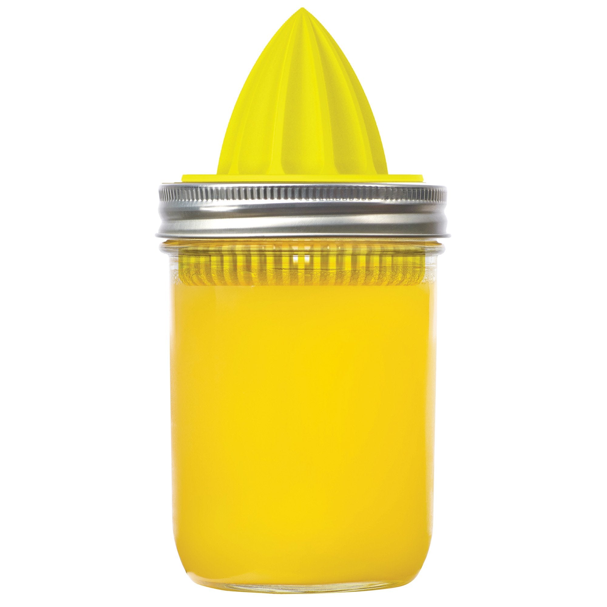 Jarware Juicer Lid For Wide Mouth Mason Jars, Yellow