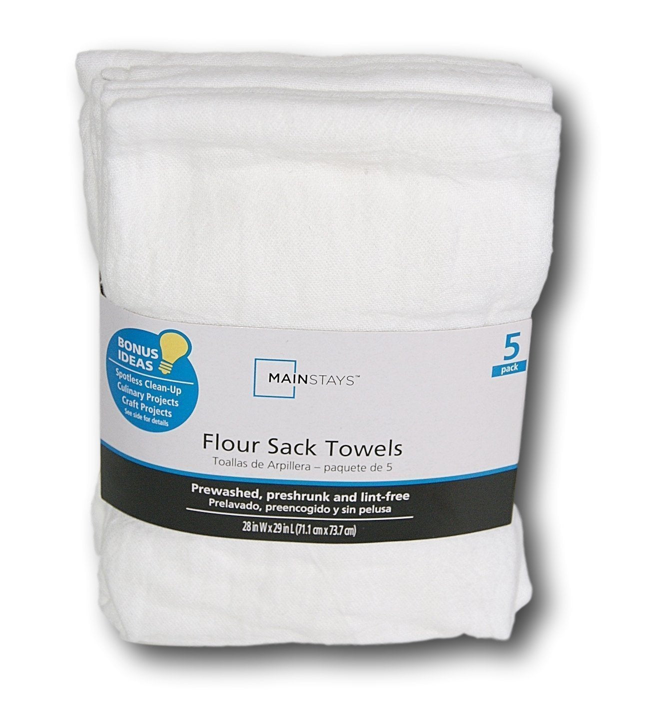 White Flour Sack Towels -Pack Of 5