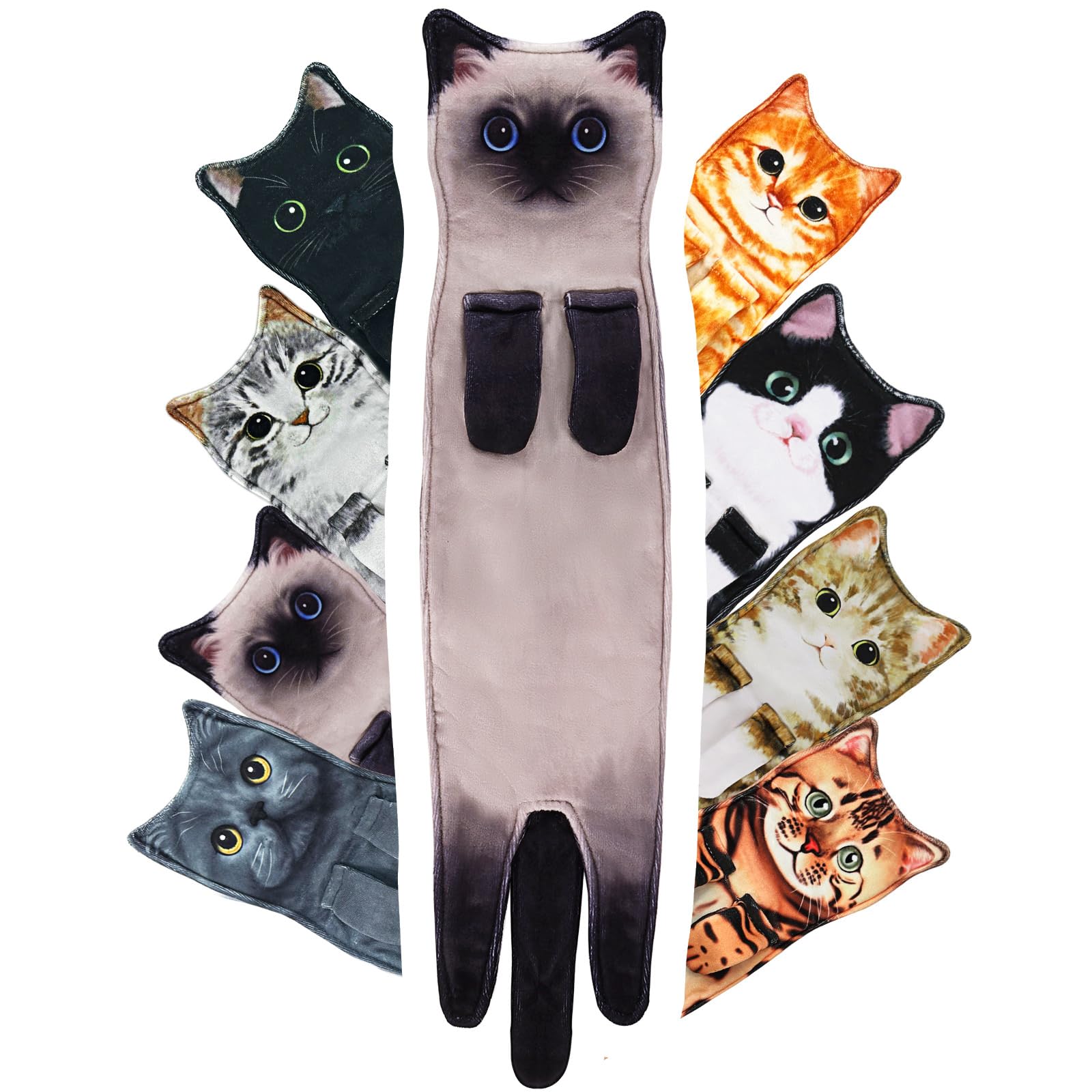 Openhahaha Cat Hand Towels for Bathroom Funny Cat Towels Kitchen Decorative  Cat Towel Absorbent Soft  Cat Gifts for Women/Cat Lovers