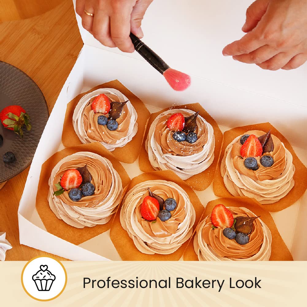 Hamburger Patty Paper Squares 5''X5'', 300Pcs Parchment Paper Sheets | Silicone Coated & Unbleached - Pastry Paper Ideal For Bak