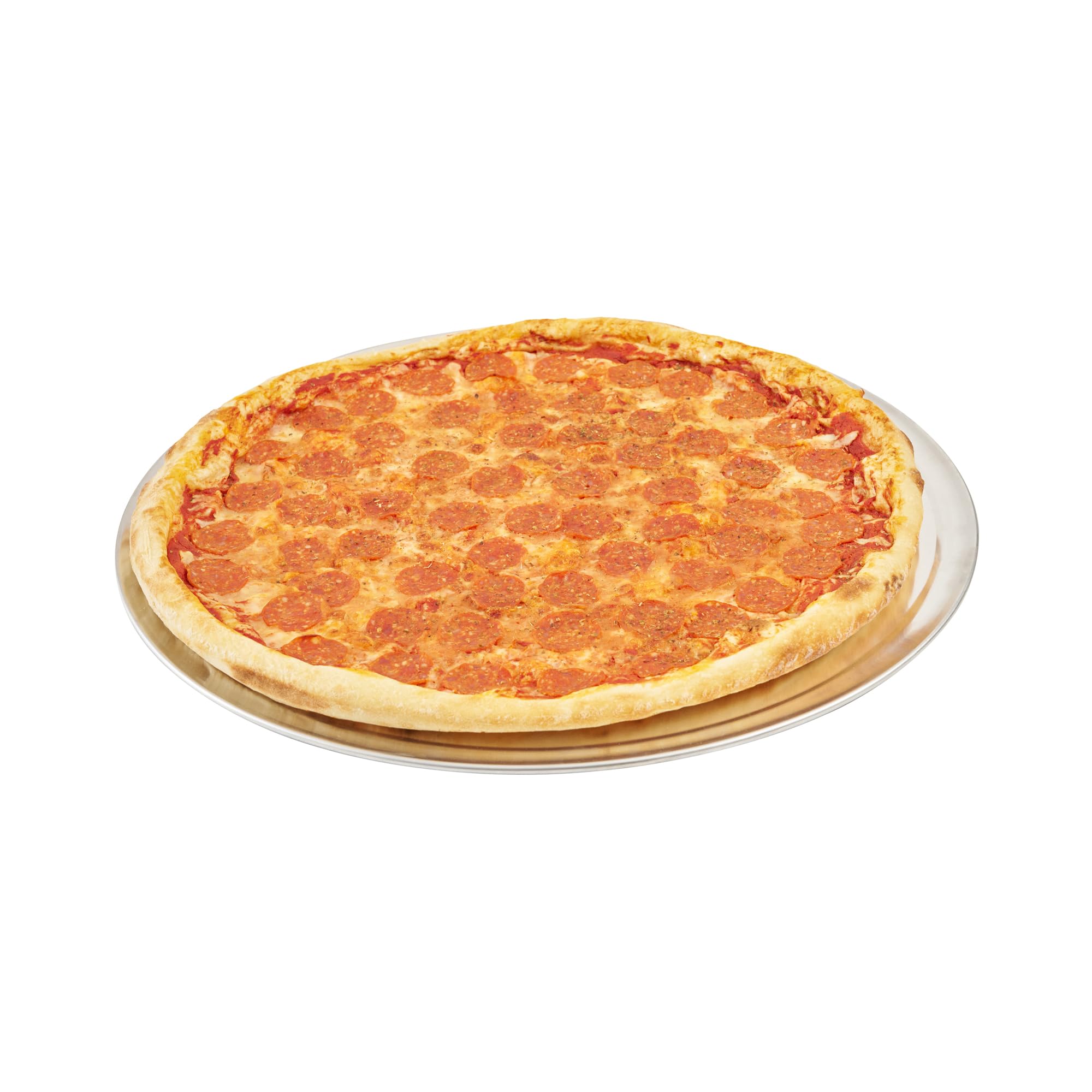 Restaurantware Aluminum Wide Rim Pizza Pan, 22 In