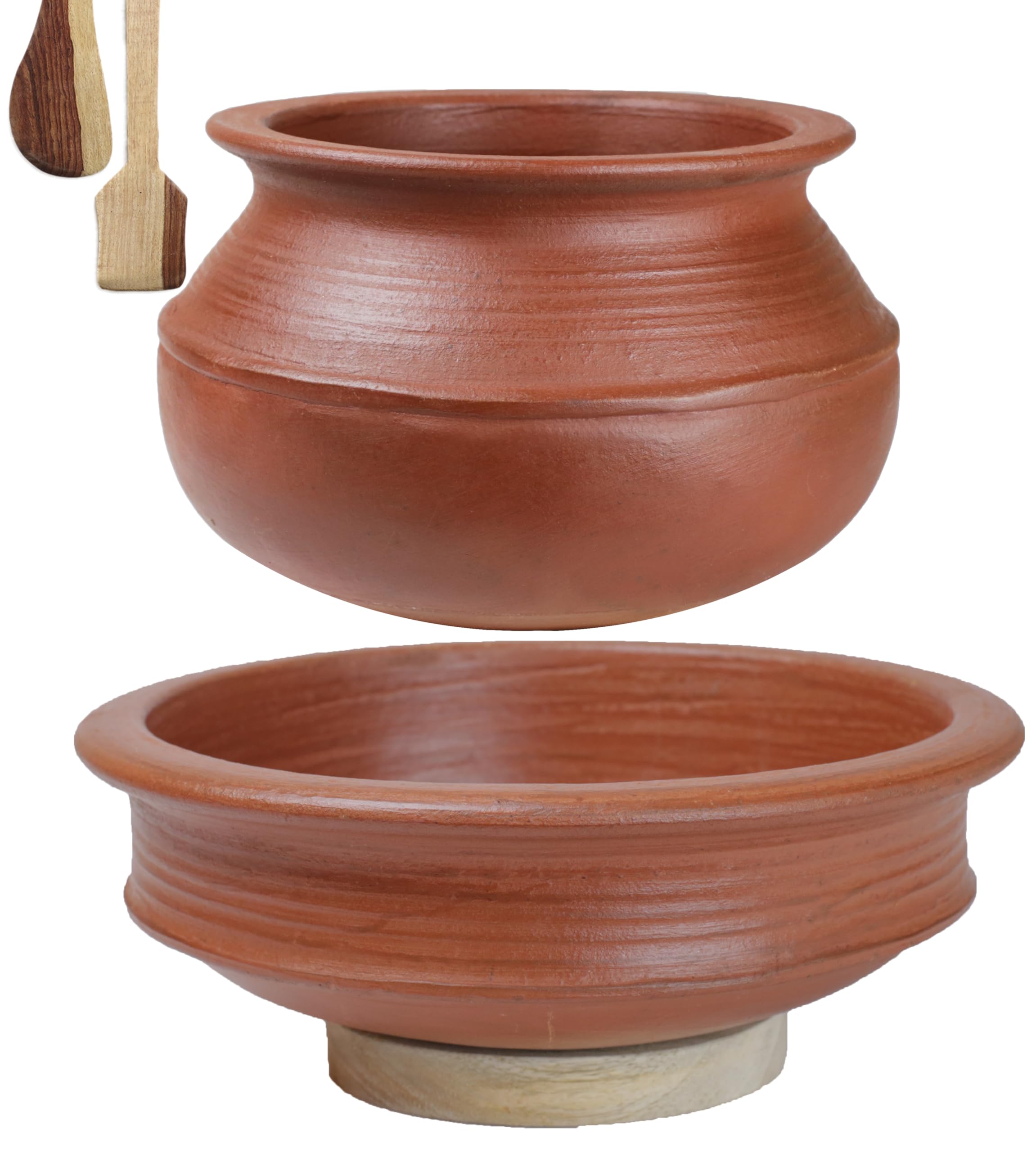 Craftsman Clay Handi/Pot For Cooking And Serving Combo 3 & 3 Liter