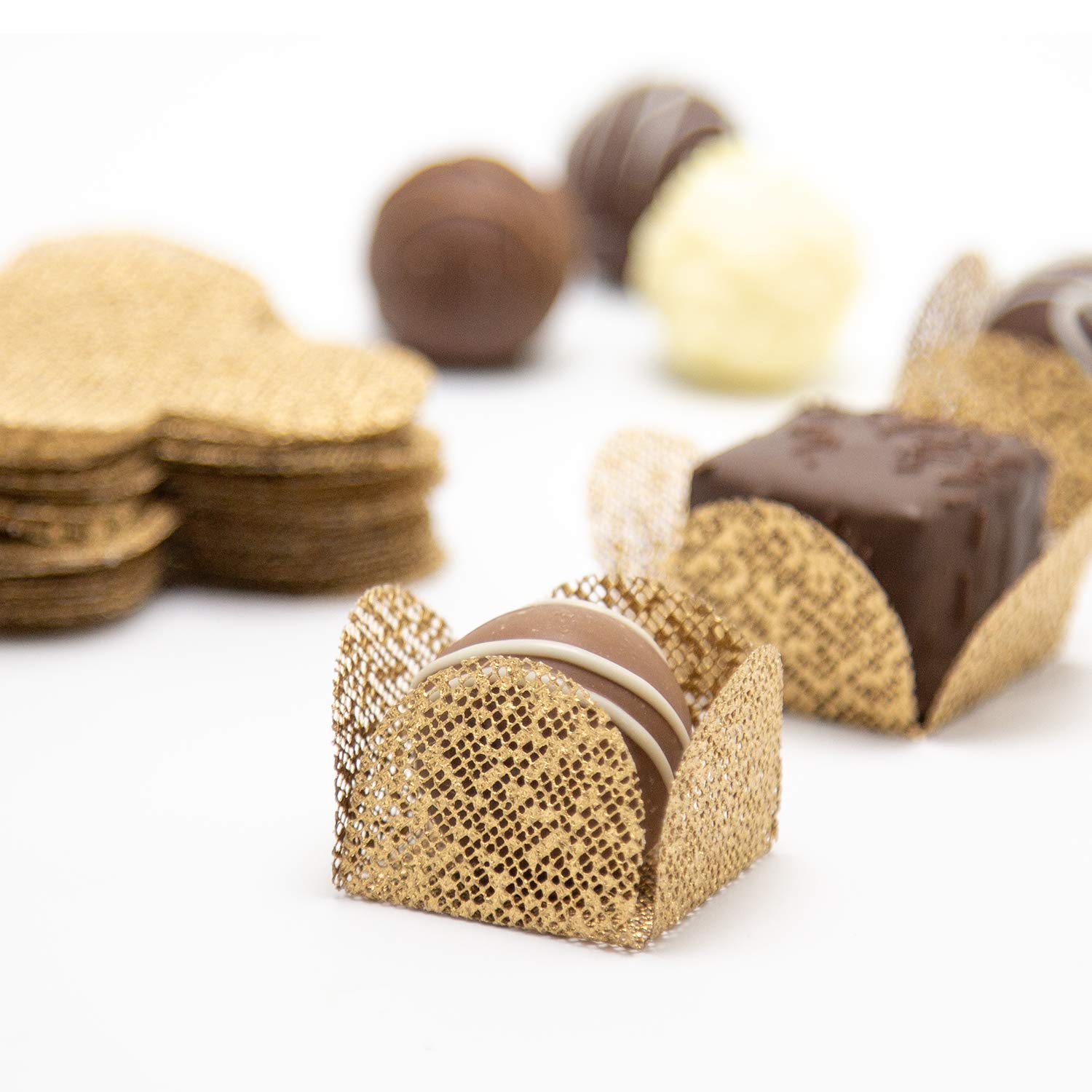 Truffilio Handmade Fabric Truffle Cups | Truffle Liners | Truffle Wrappers | Fominhas | Candy Cups For Chocolate | Forminhas De