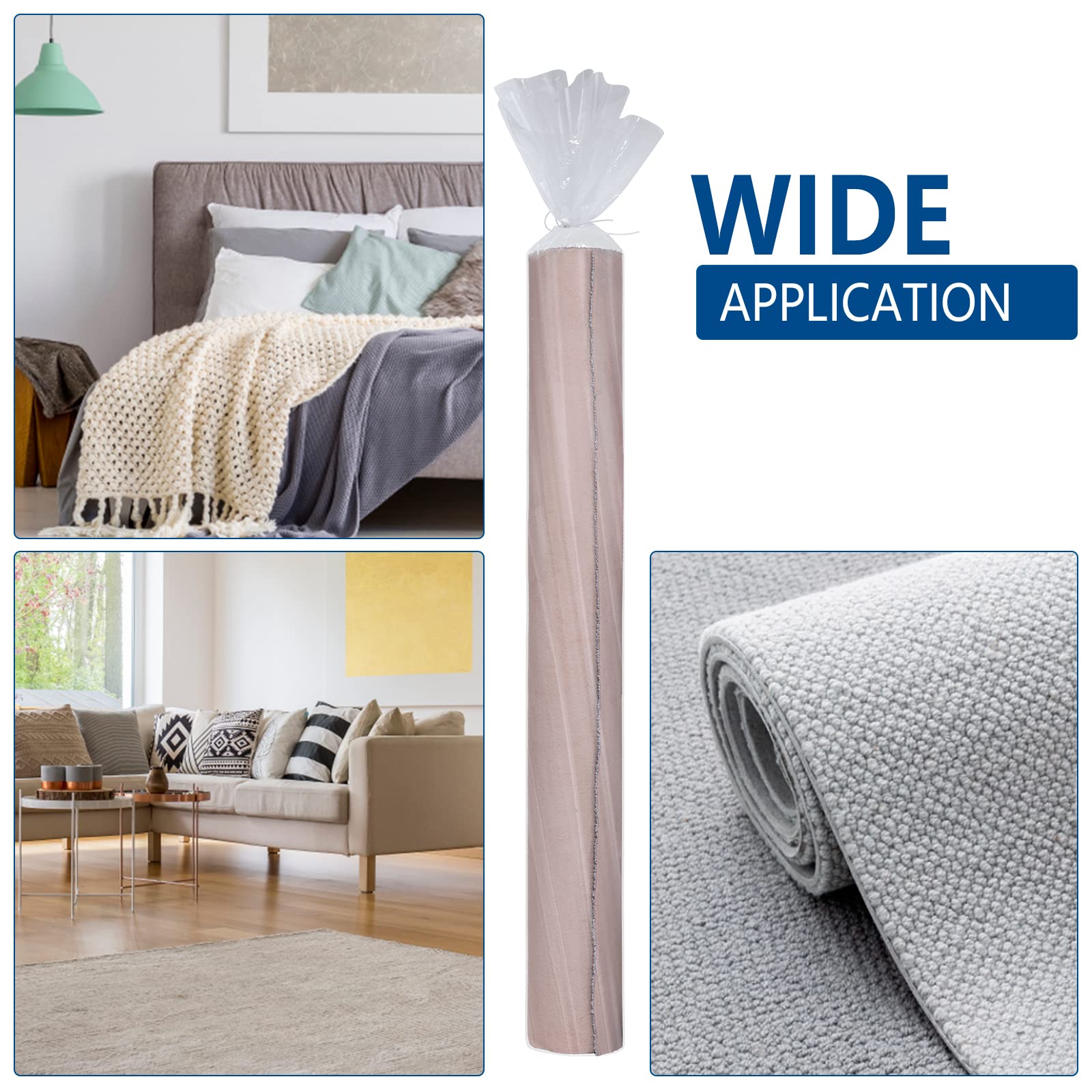 Belinlen 3 Count Giant Plastic Rug Storage Bag 26''W X 130''L Carpet Storage Bags Fits Rug Up To 9'X12' Perfect For Indoor Outdo