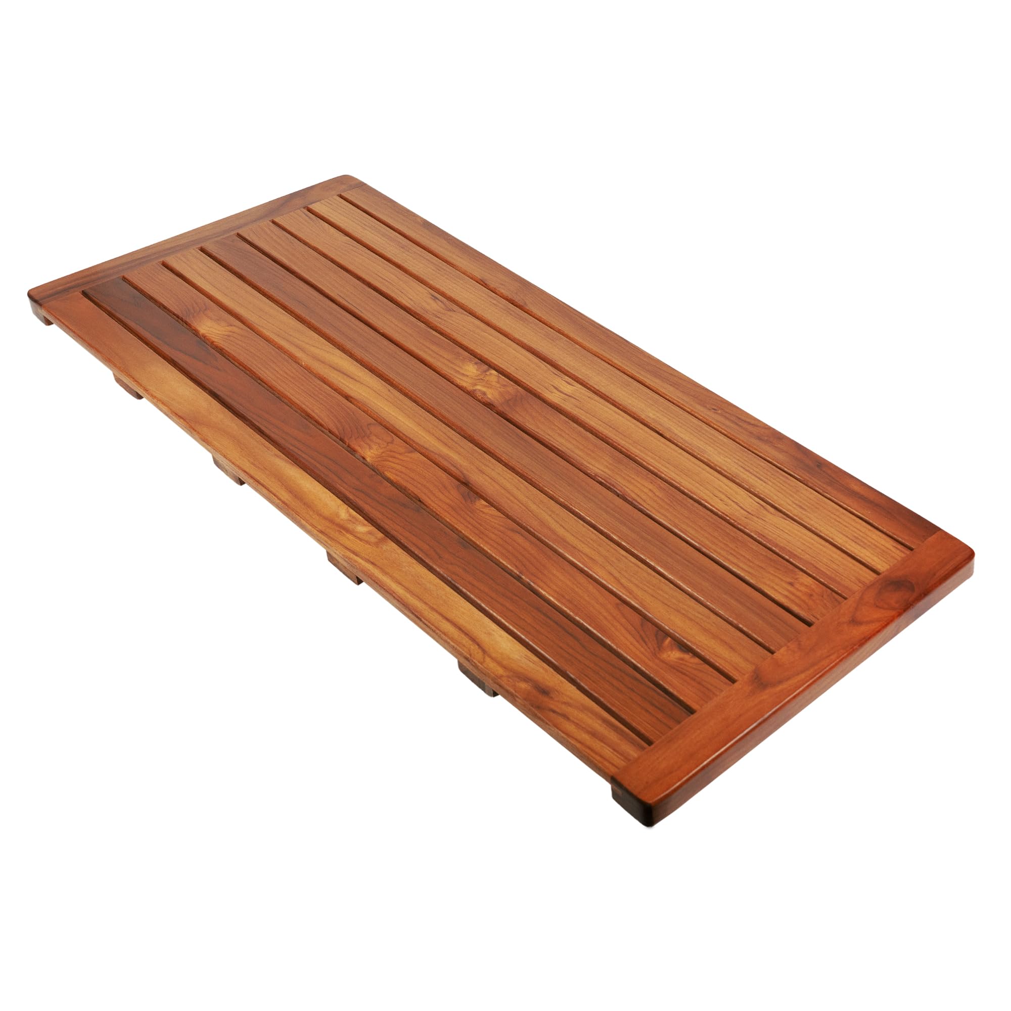 Utoplike Teak Bath Mat, Shower Mat Wood For Bathroom, (40''X18'') Wooden Floor Mat Square Extra Large For Spa Home Or Outdoor