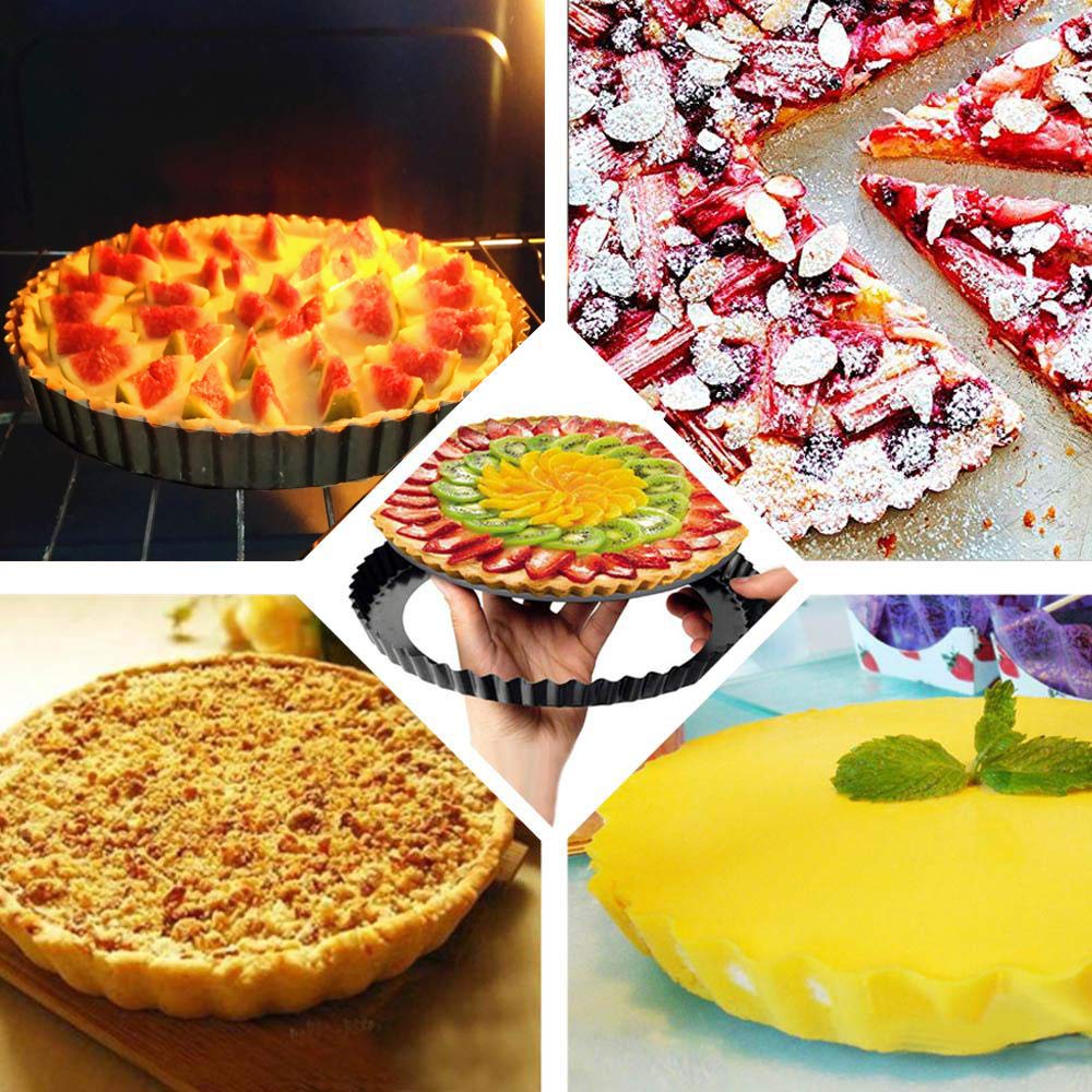 Gutsdoor Tart Pan 12 Inch With Removable Bottom Quiche Pan Nonstick Round Pie Pans For Baking Kitchen