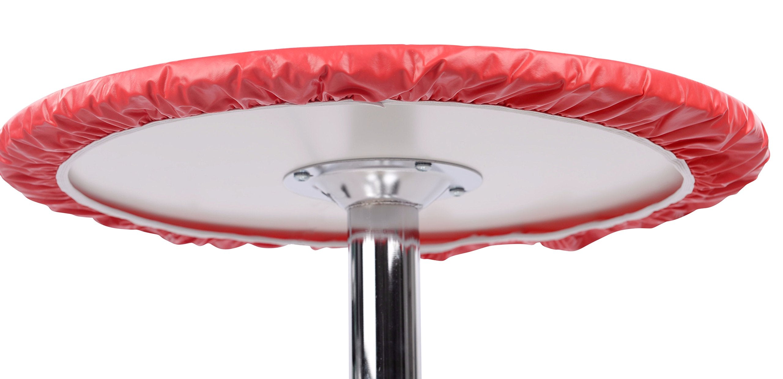 Yourtablecloth Heavy Duty Vinyl Round Fitted Tablecloth (Table Cover) with Flannel Backing Vibrant Colors Elasticized Tablecloth Great for Indoor and Outdoor Dining and Playing Cards 60