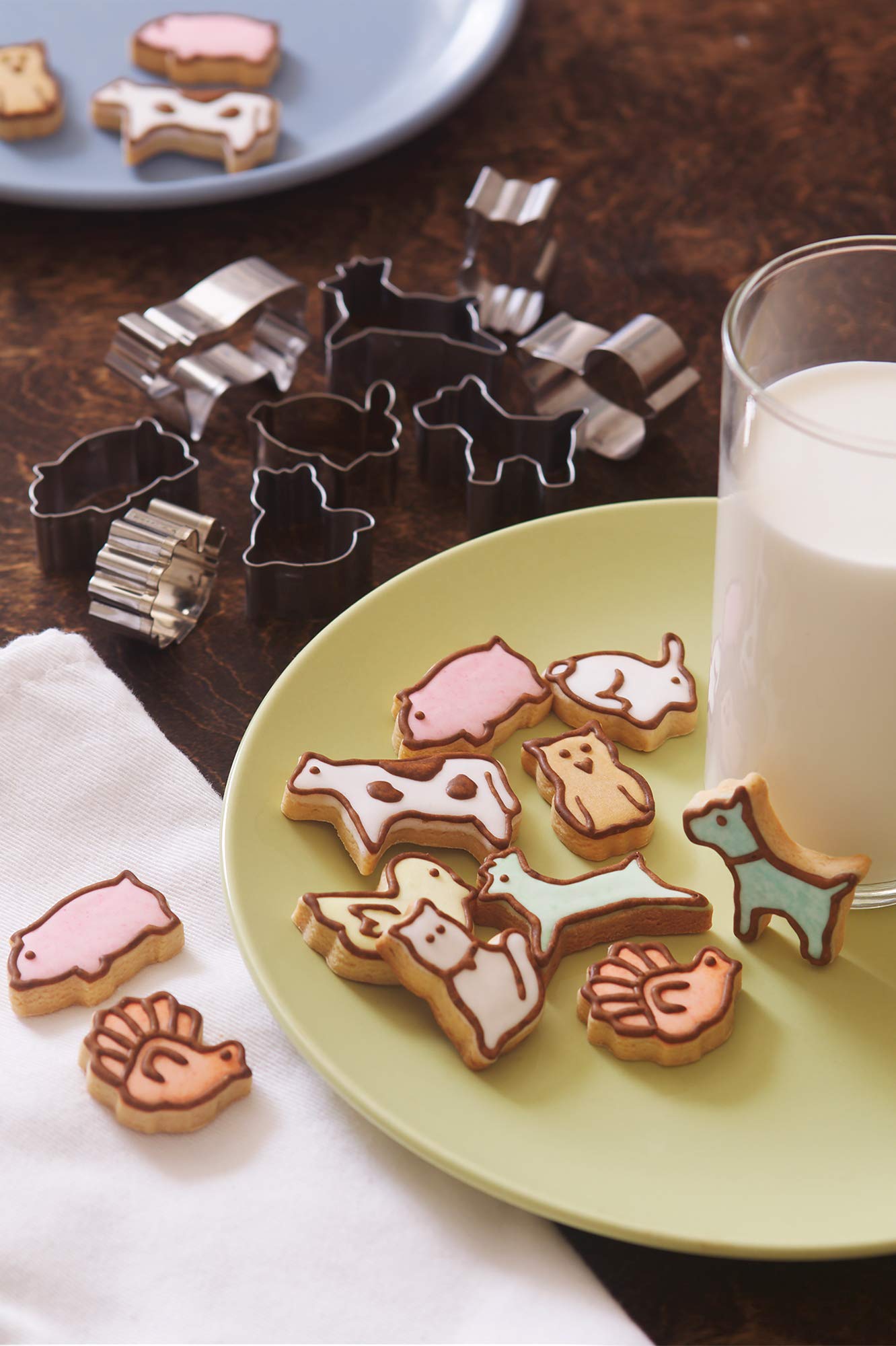 Fox Run Mini Animal Cookie Cutters, 0.75 X 1.5 X 1 Inches, Metallic