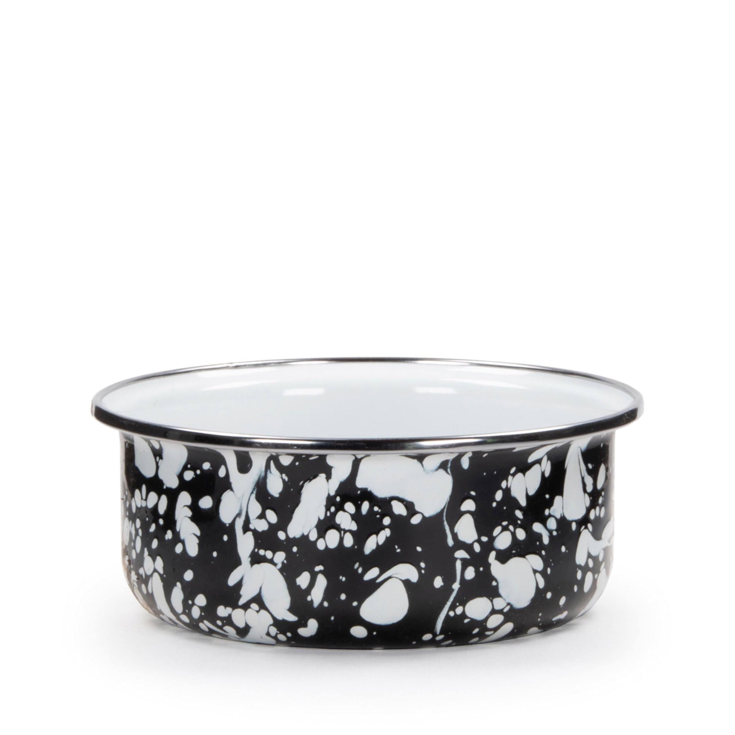 Golden Rabbit Enamelware - Set Of 4-14Oz Soup Bowls (Solid Black)