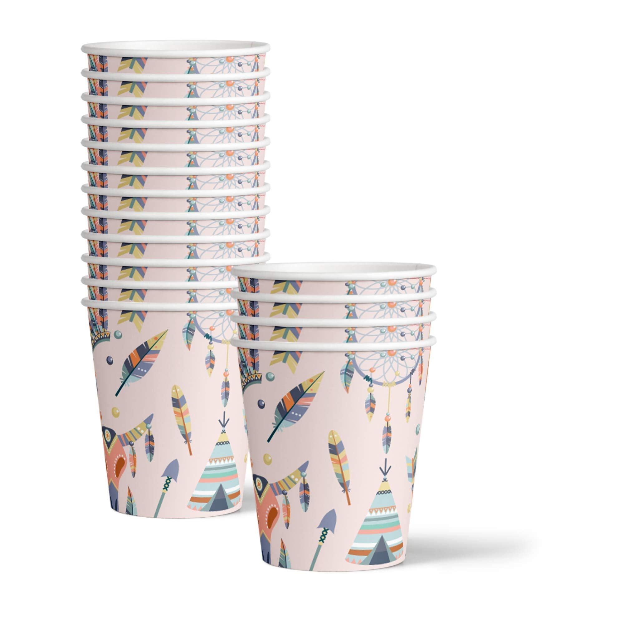 Tribal Boho Birthday Party Supplies Set Plates Napkins Cups Tableware Kit for 16