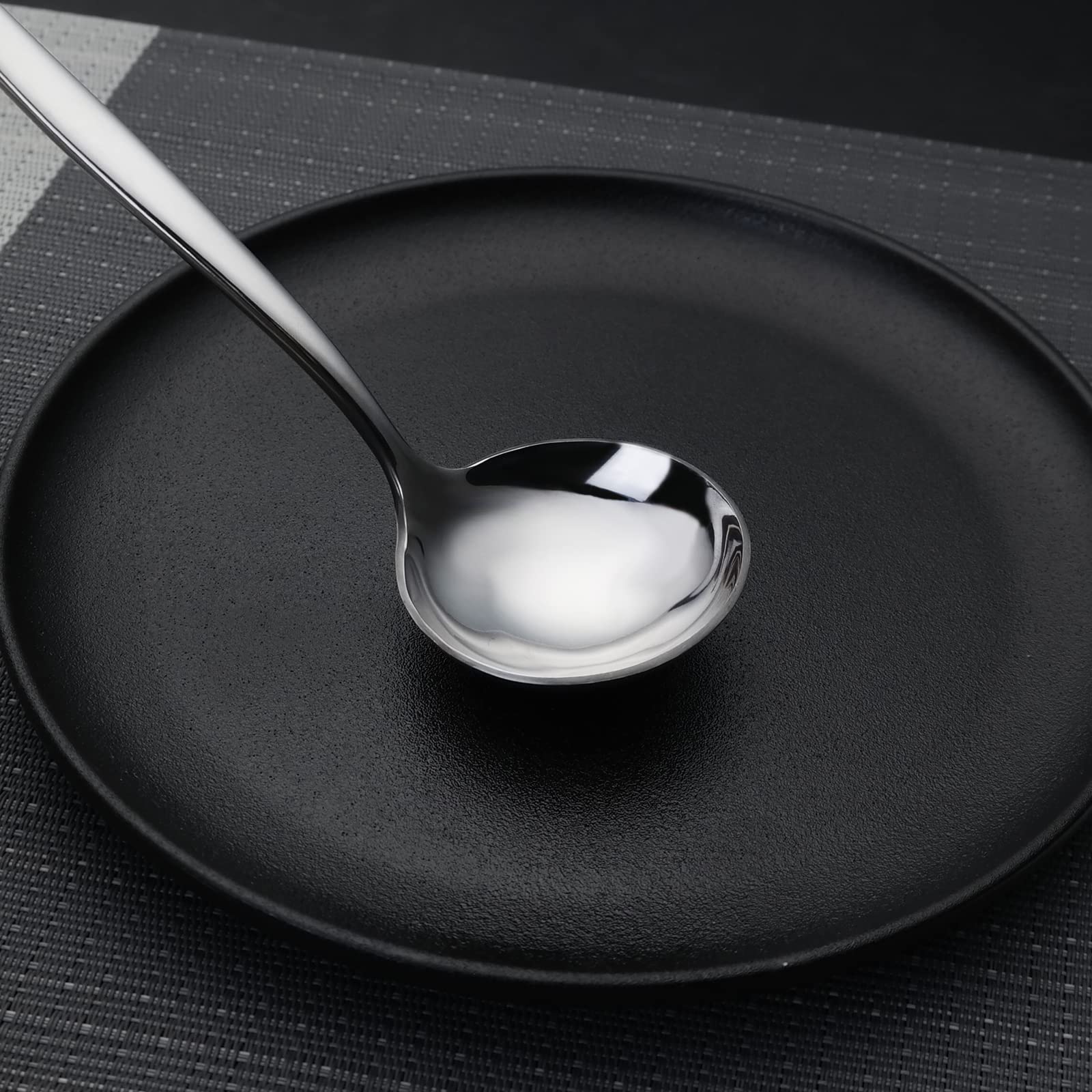 Yesdate 4-Piece Soup Ladle, Stainless Steel Gravy Soup Spoon