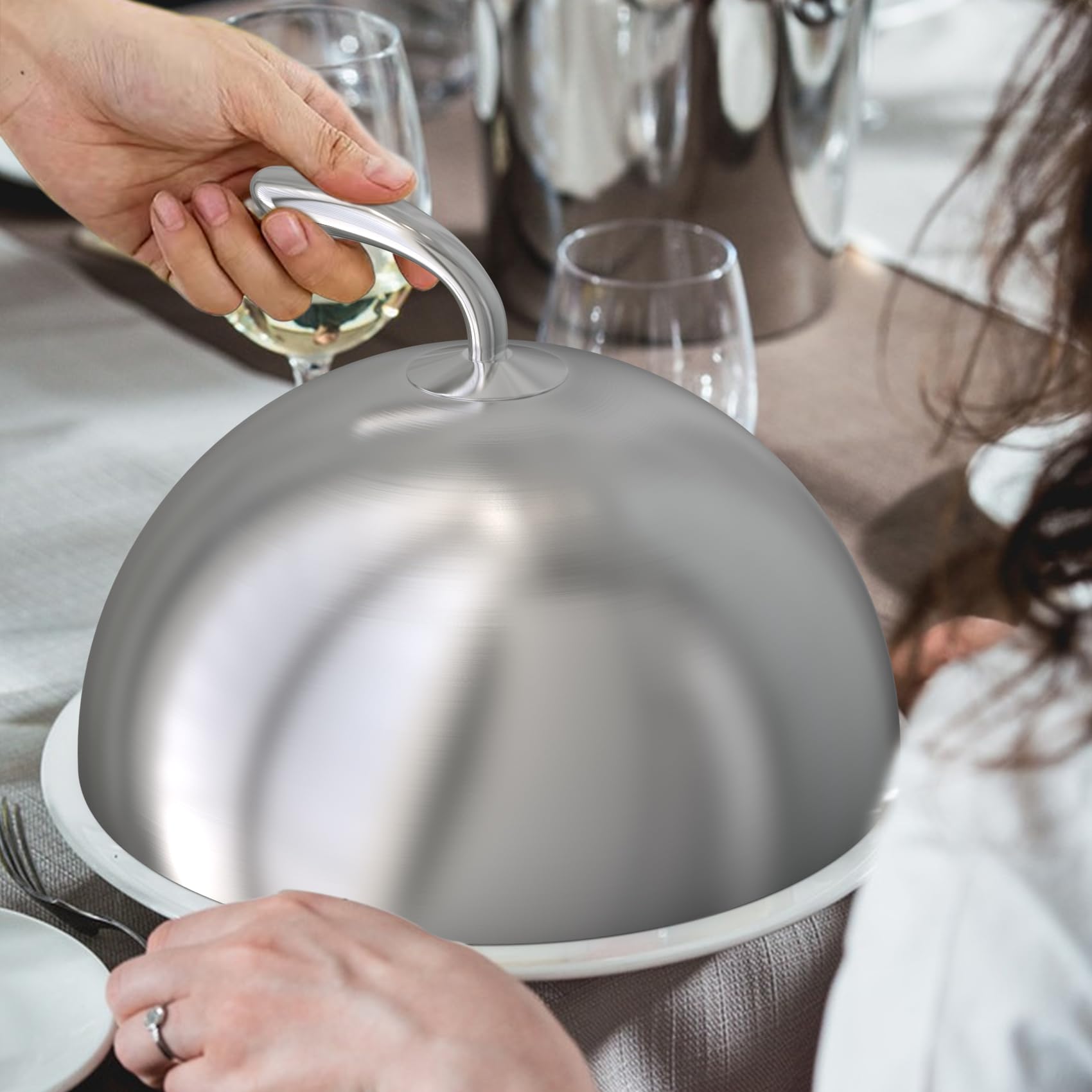 Only Fire Cheese Melting Dome,11 Inch Round Basting Cover With Handle, Stainless Steel Griddle Accessories For Flat Top Griddle