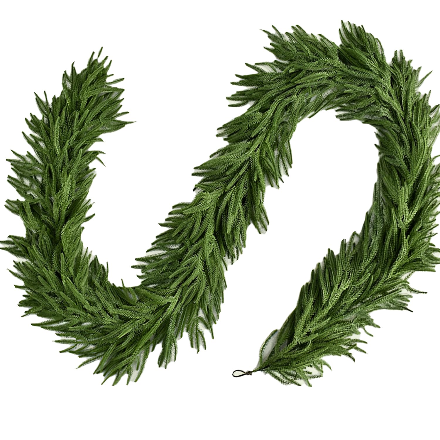 Artificial Christmas Garlands Norfolk Pine Garland 9FT Garlands for Decoration Table, Wall,Mantle, Indoor, Outdoor