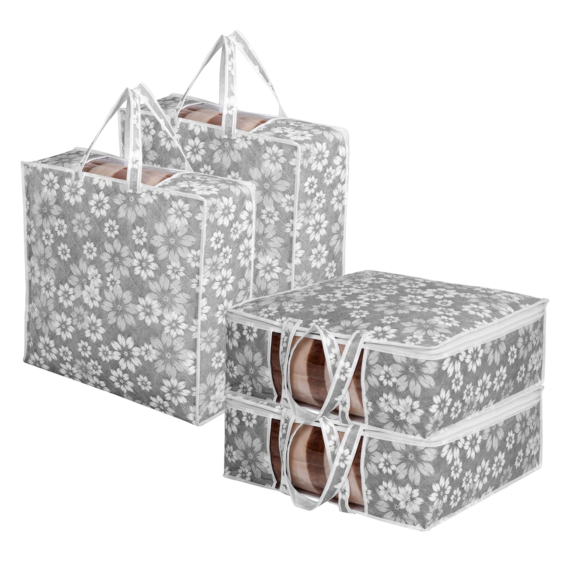 Heart Home Blanket Cover | Waterproof Underbed Storage Bag | Wardrobe Storage Bag | Visible Window With Handle | Bedding Clothes