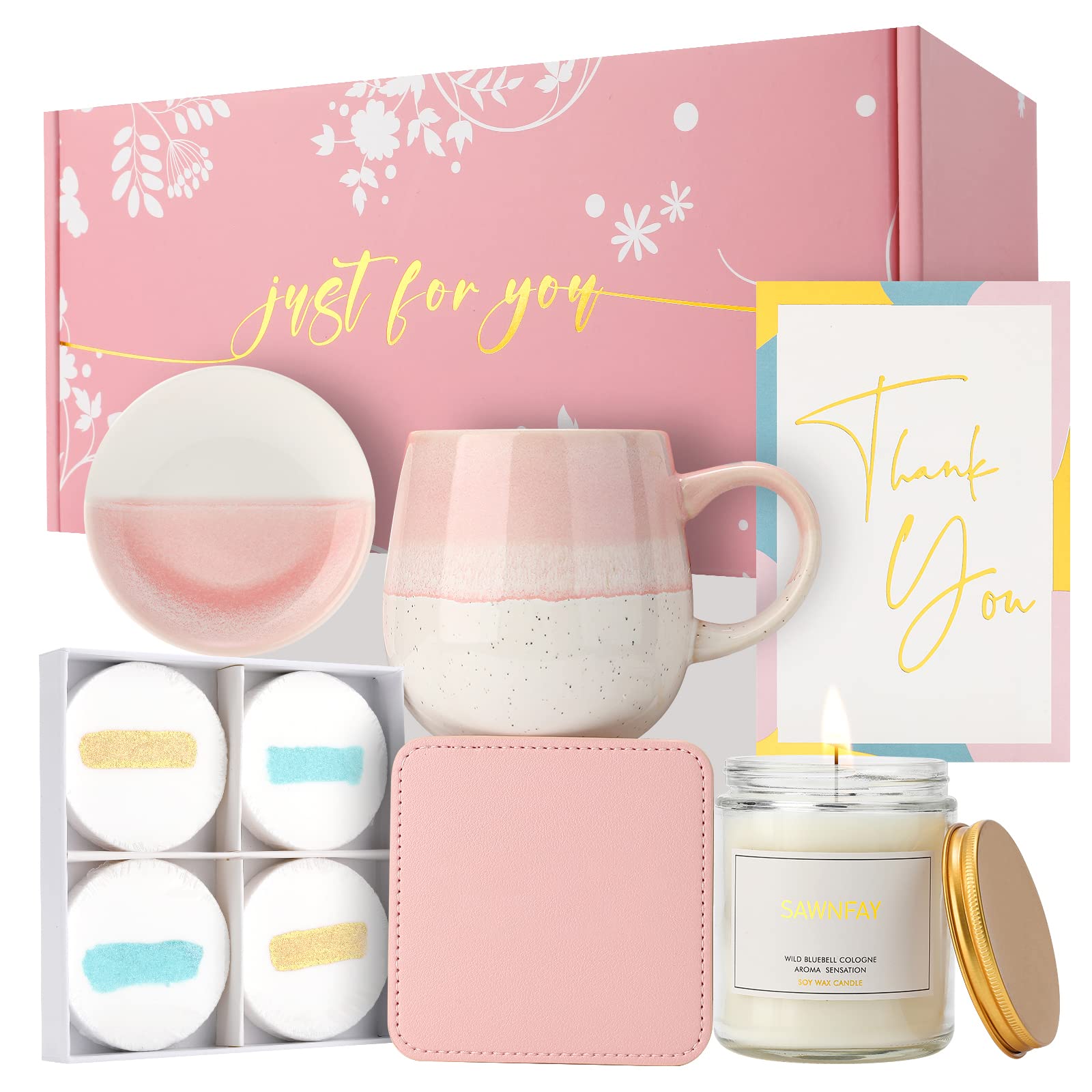 Sawnfay Gifts Thank you Gifts for Women. Unique Thank You Gift Basket for Coworkers, Teachers, Friends, Mom, Secretary, Nurse. H