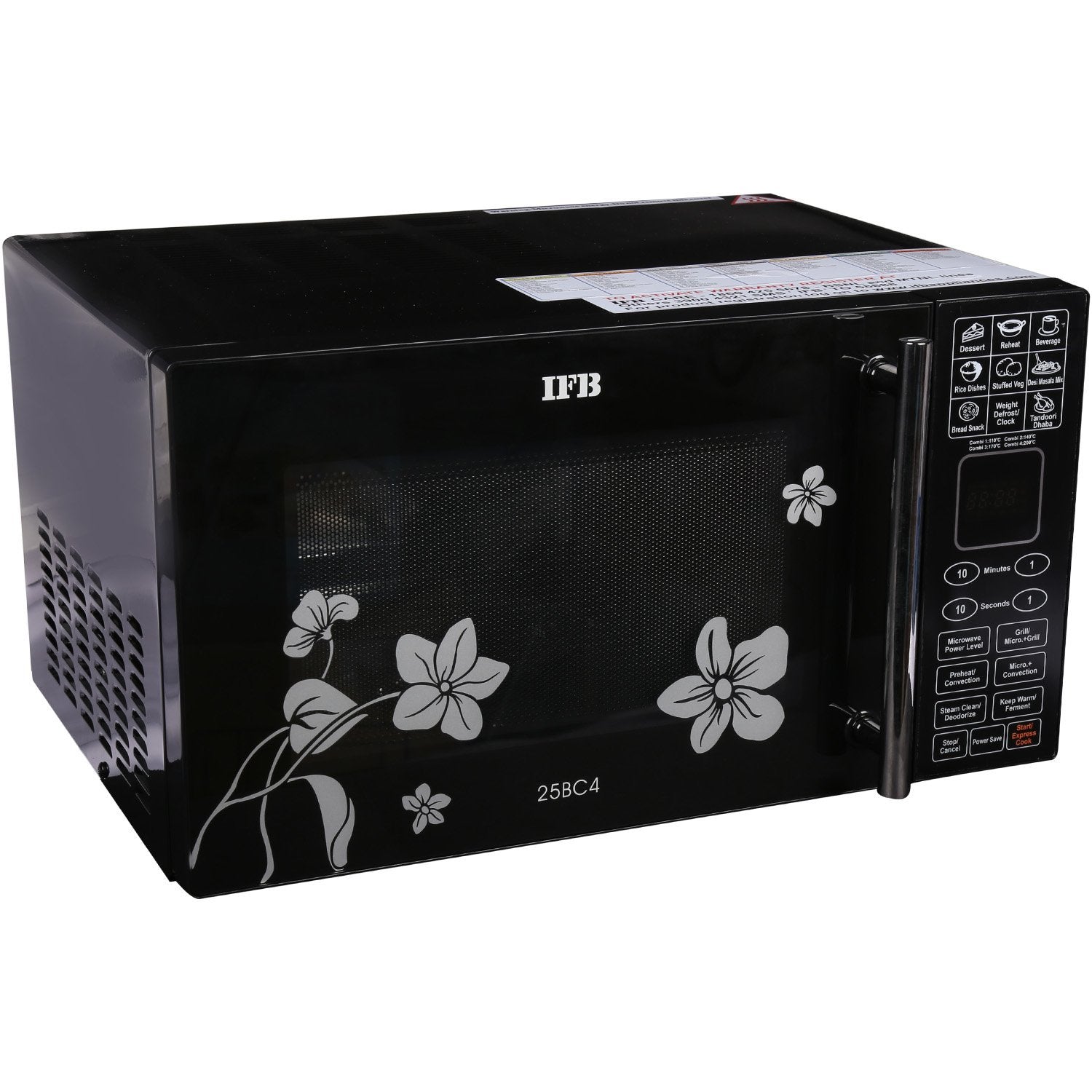 Ifb 25 L Convection Microwave Oven (25Bc4, Black +Floral Design)