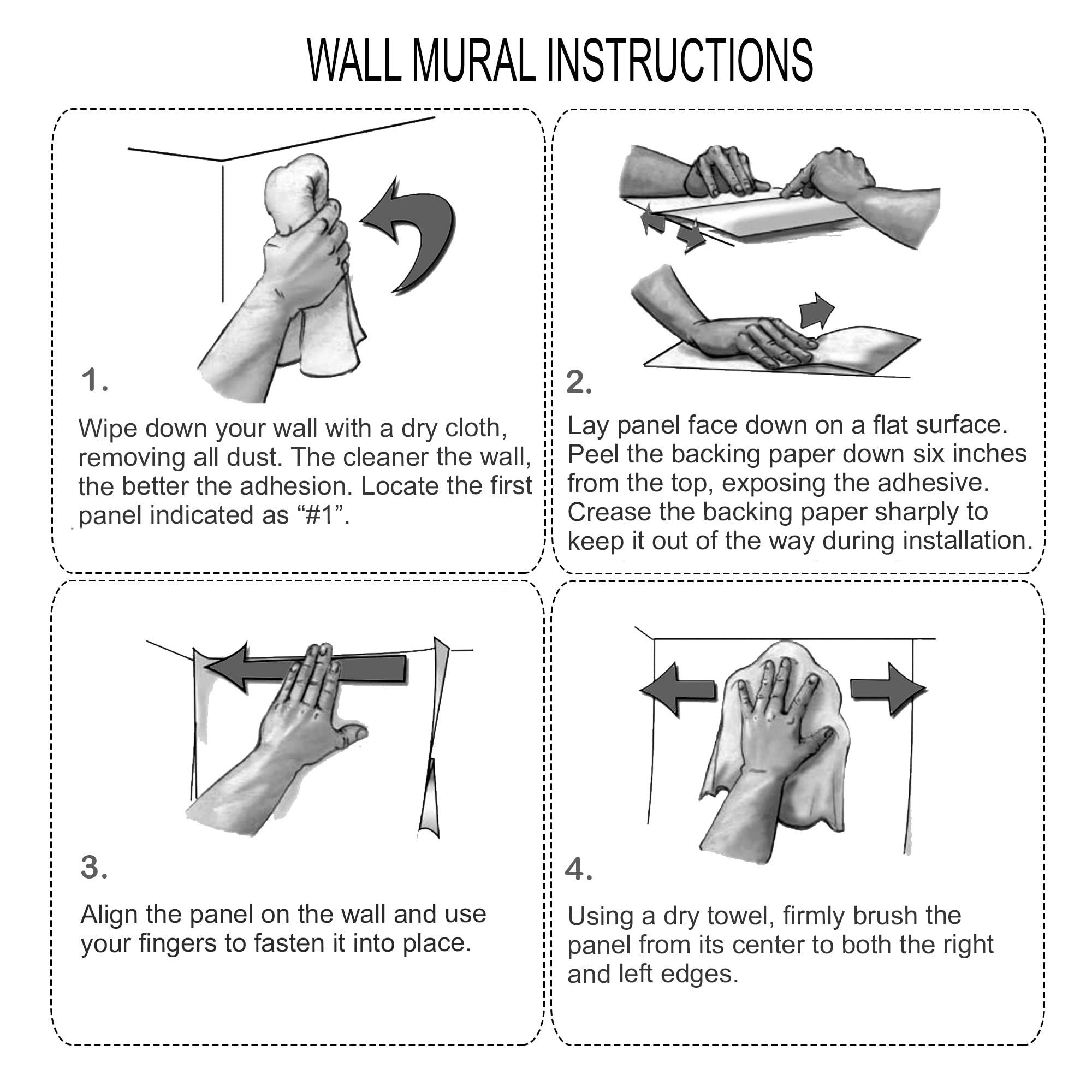 Signwin Wall Mural Foggy Forest Removable Self-Adhesive Wallpaper Wall Decoration For Bedroom Living Room - 66X96 Inches