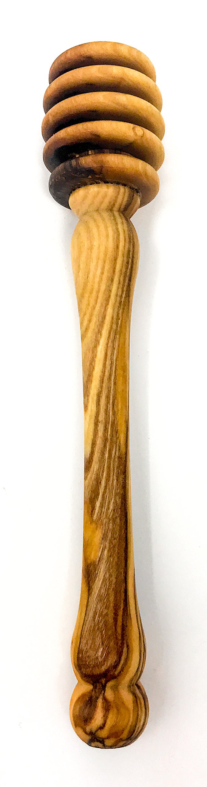 Aramedia Handmade Olive Wood Citrus Lemon, Lime, And Orange Reamer Juicer Squeezer And Honey Dipper Combo / Bundle - By Artisans