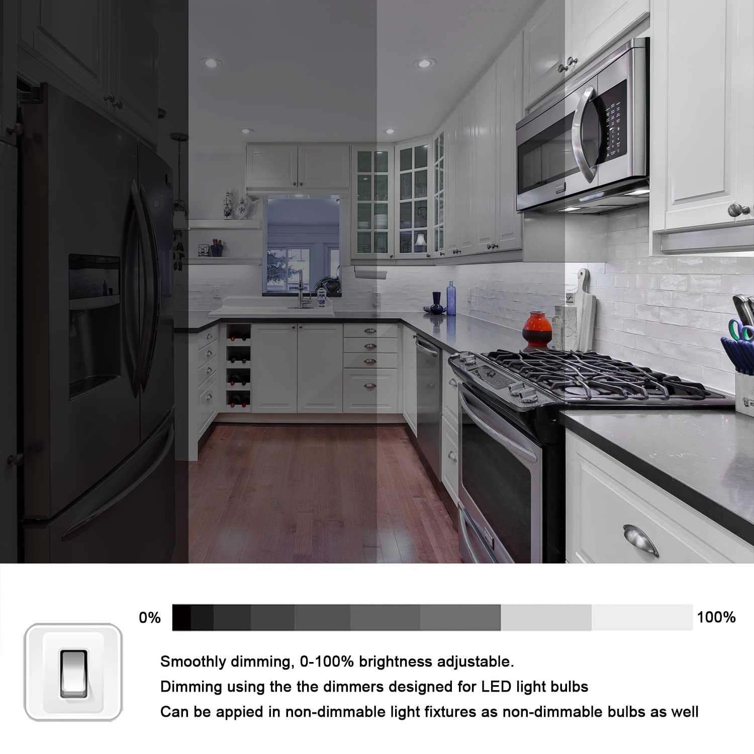 E17 Led Bulb Dimmable, 7W Microwave Over Stove Bulb, 120V 60W Incandescent Equivalent, Daylight White 6000K, Fit For Whirlpool M