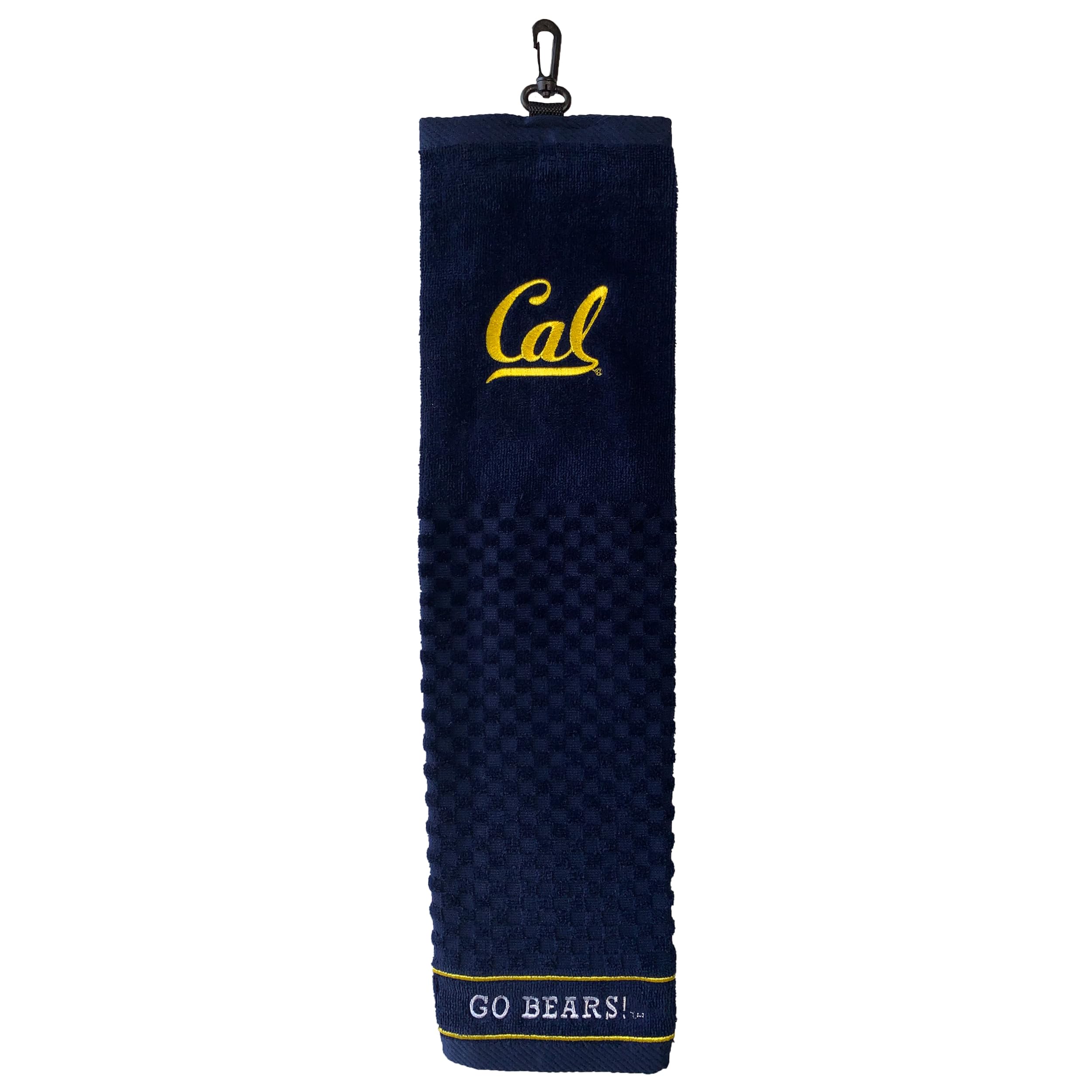 Team Golf Ncaa California Golden Bears Embroidered Golf Towel Embroidered Golf Towel, Checkered Scrubber Design, Embroidered Log