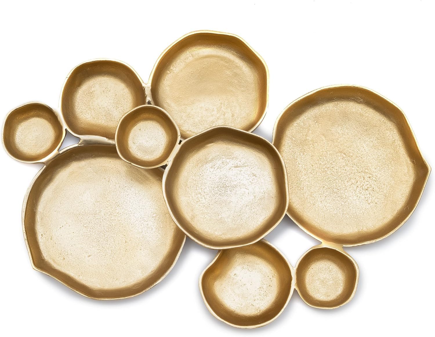 Cluster Decorative Bowls, Bright Gold Brass - Decoration, Snack Tray Bowl