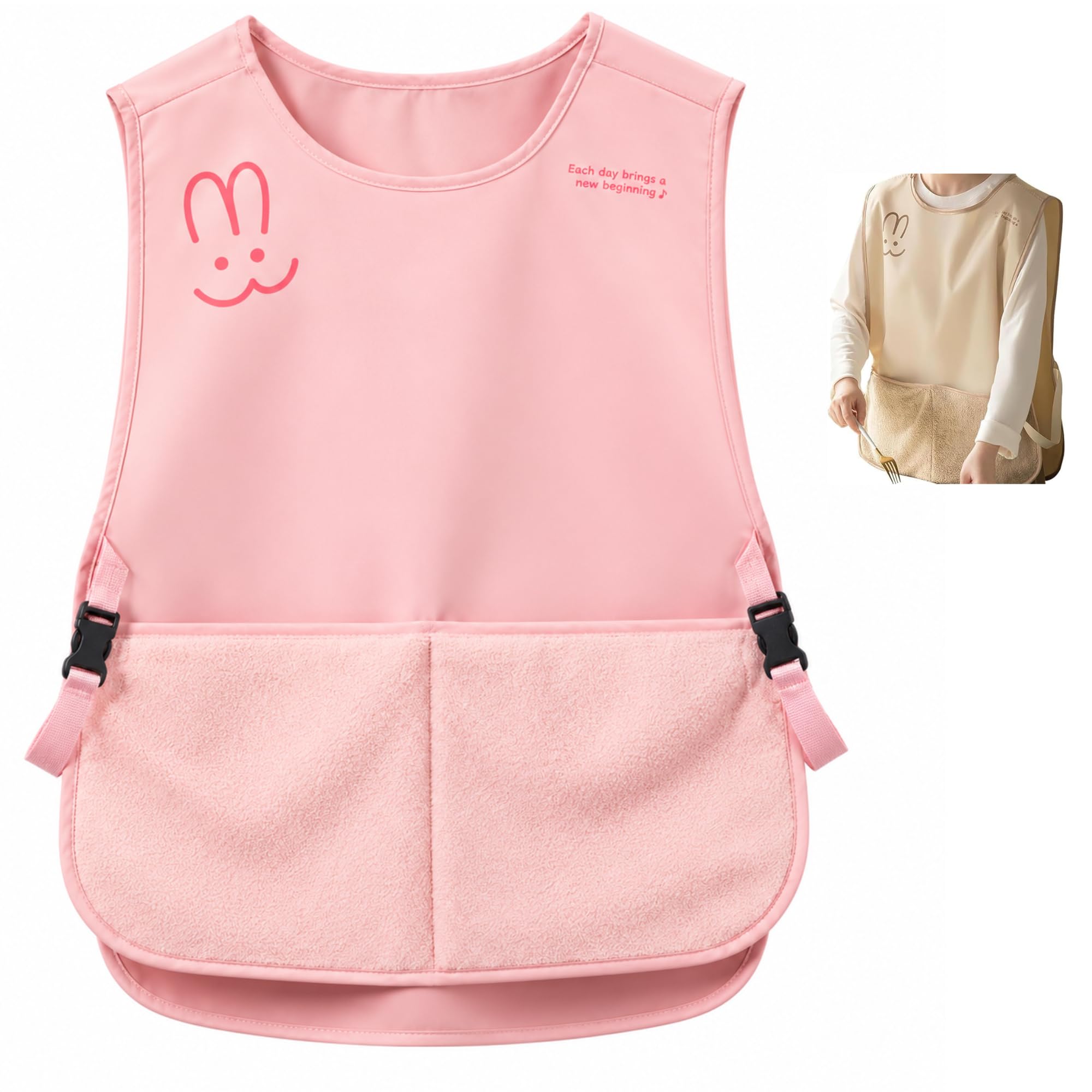 Clickswift Cute Bunny Print Waterproof Unisex Kitchen Apron
