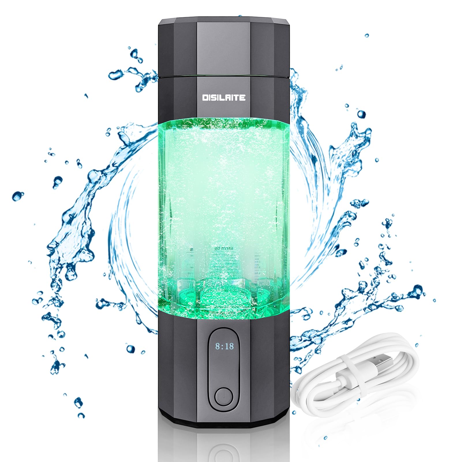 10000PPB+ Hydrogen Water Bottle SPE PEM Technology Hydrogen Water Generator with Seven Colorful LightBest Hydrogen Water Techno