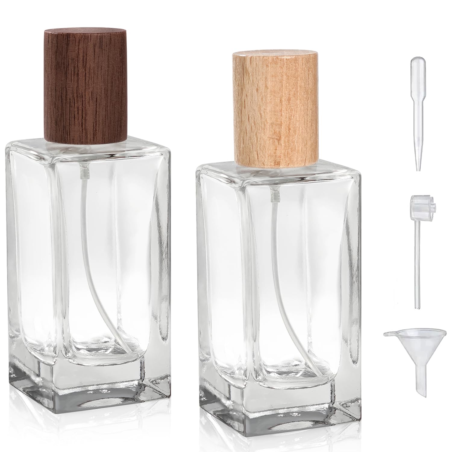 Yerpkefey 50Ml/1.7 Oz Glass Spray Bottle Perfume Atomizer,Travel Vintage Perfume Bottles Empty Refillable Spray Bottle 2Pack (A5