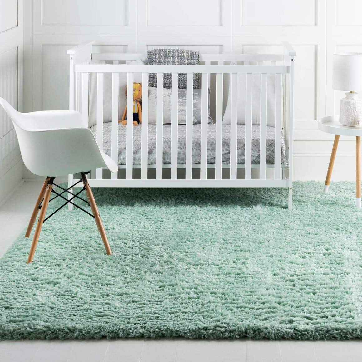 Rugs.Com Infinity Collection Solid Shag Area Rug 8 Ft Square Cyan Shag ...