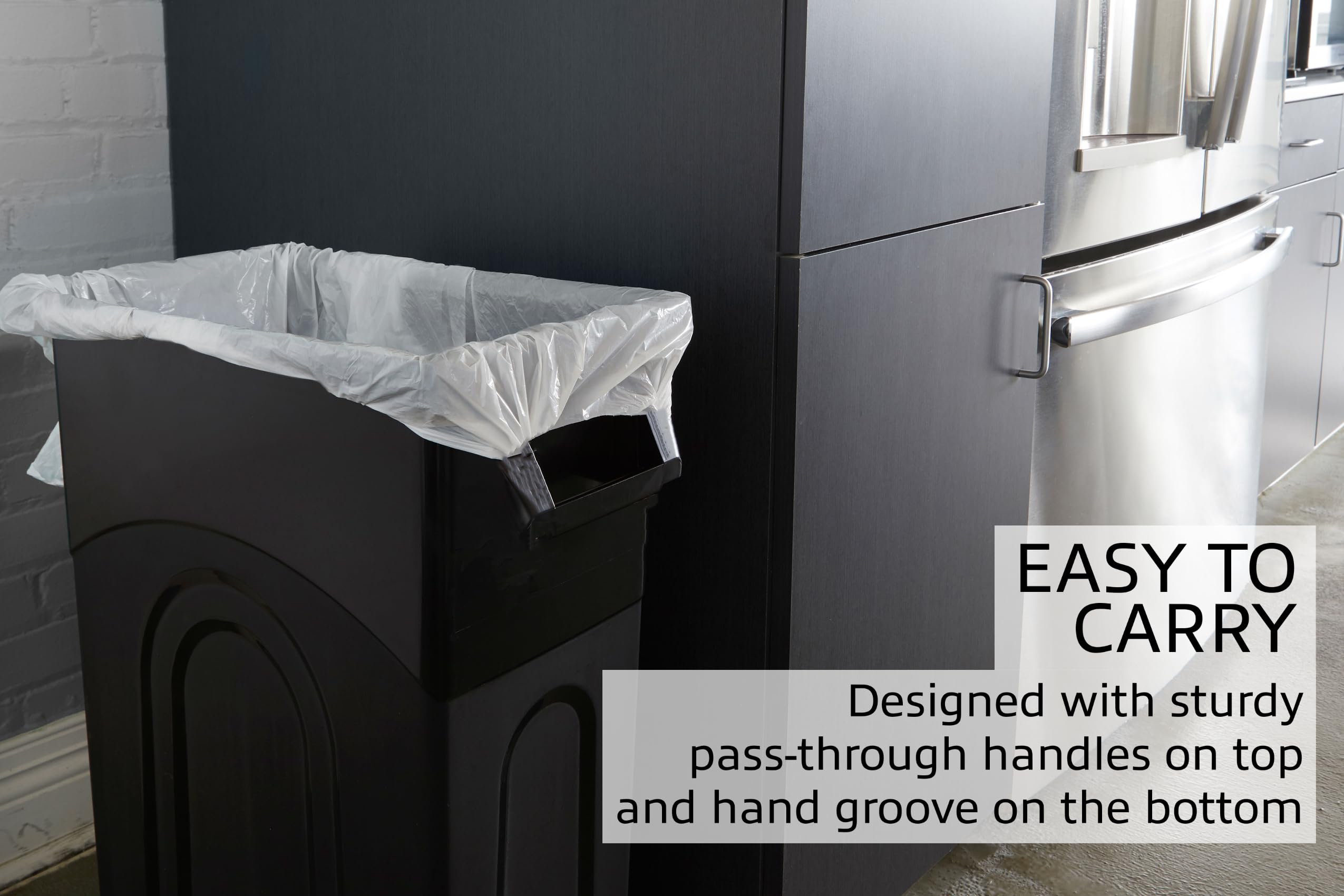 United Solutions Highboy Waste Container, 23 Gallon, 2-Pack, Space Saving Slim Profile And Easy Trash Bag Removal, Indoor Or Out