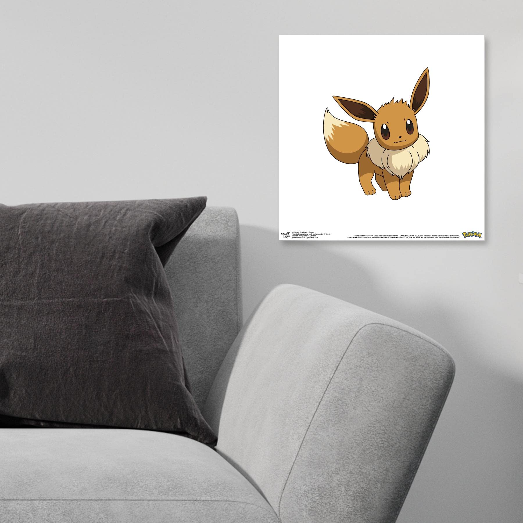 Trends International Gallery Pops Pokemon - Eevee Wall Art, Unframed Version, 12'' X 12''
