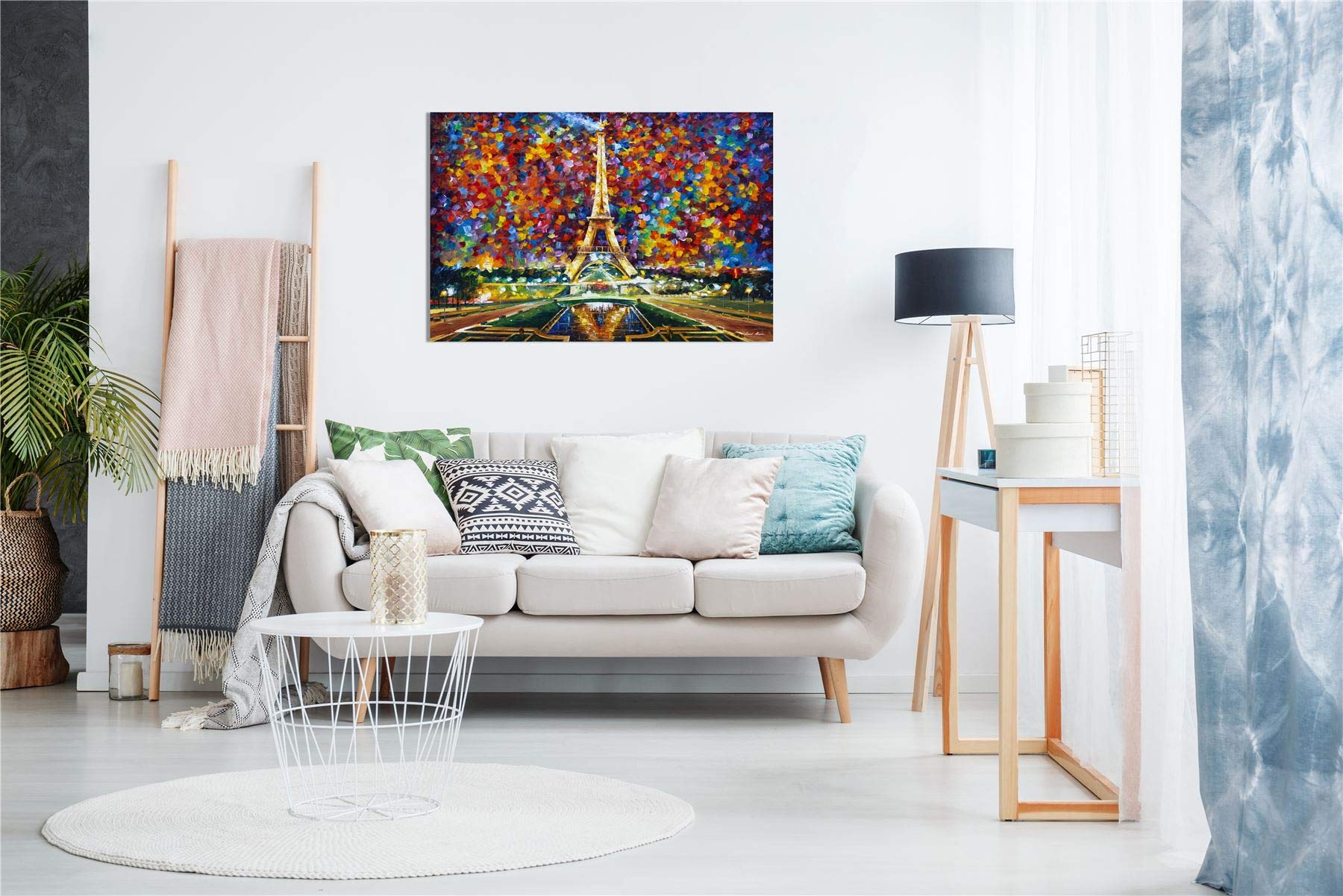 Paris Of My Dreams By Leonid Afremov Canvas Wall Art Picture Print For Home Decor (18X12)