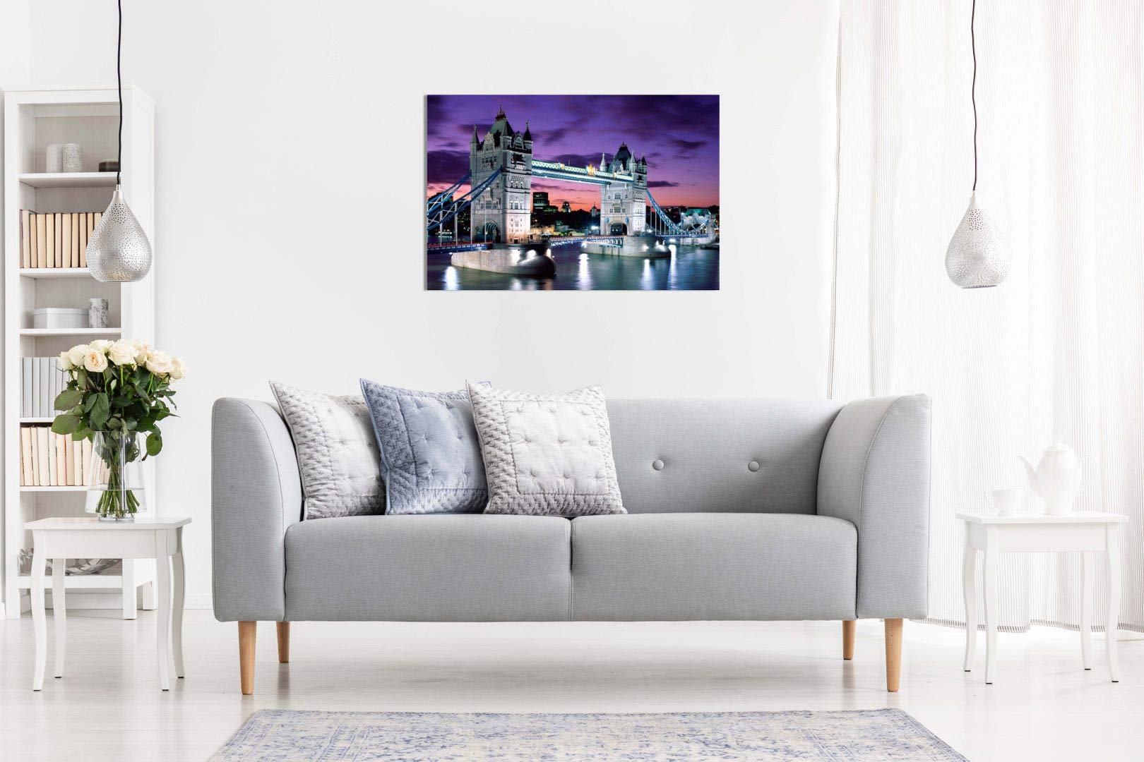 London Tower Bridge Canvas Wall Art Picture Print (18X12)
