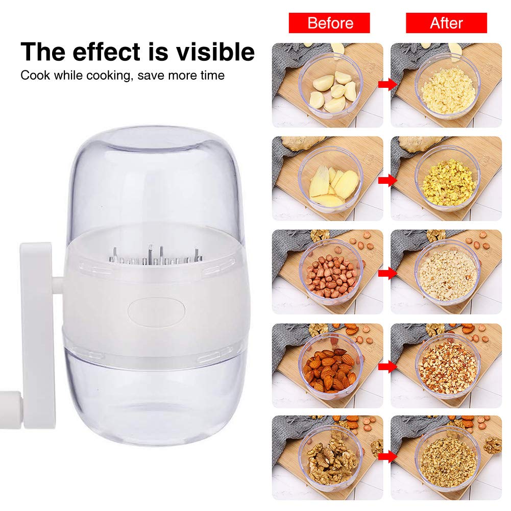 Nut Chopper, Portable Manual Nut Grinder With Hand Crank For All Nuts, Hand Held Food Shredder Cutter Mincer Blender Meat Grinde