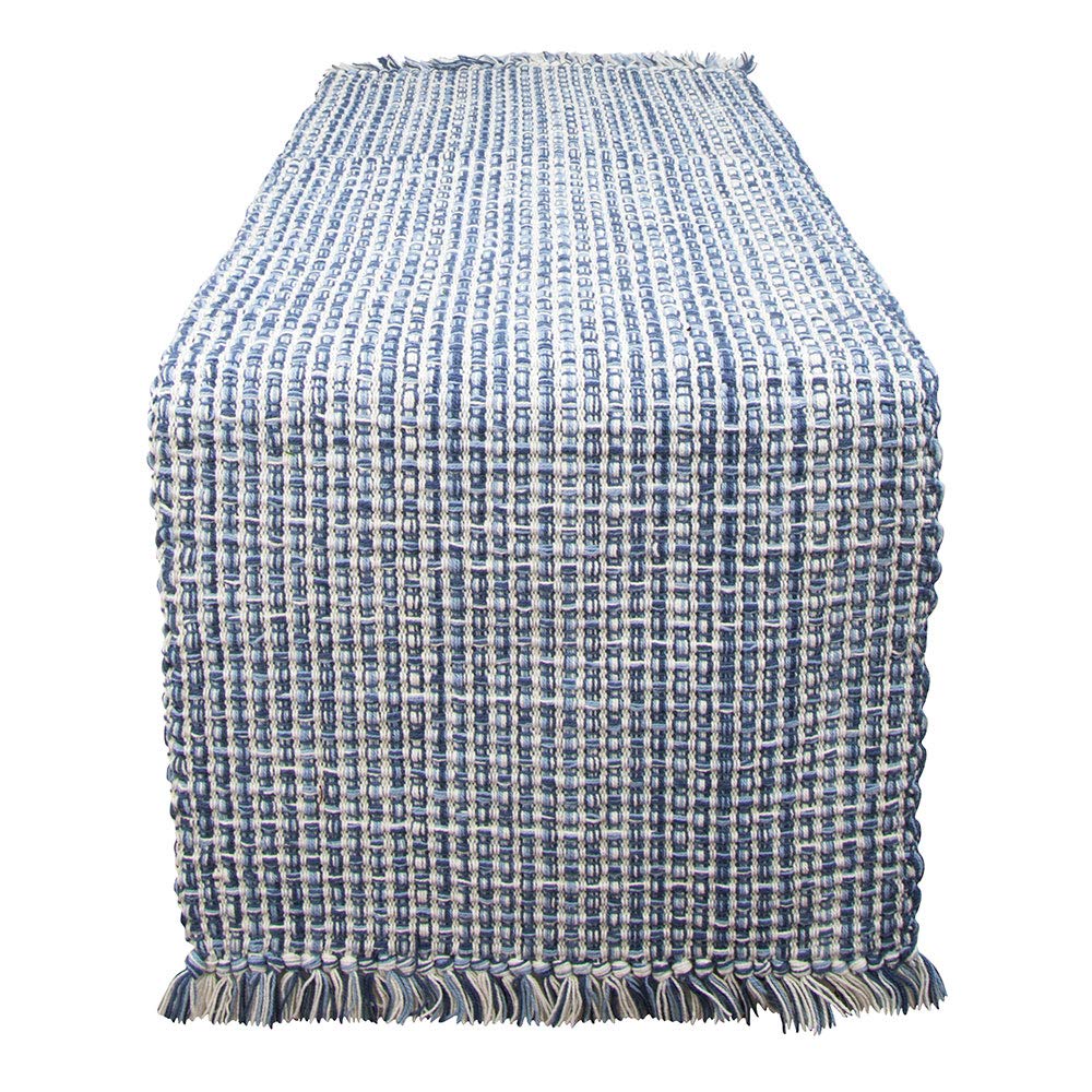 Park Designs Blue Denim Tweed Farmhouse Table Runner 36 Inch | 13 x 36 Rustic Dining Table Accessory | Hand Loomed & Rugged Text