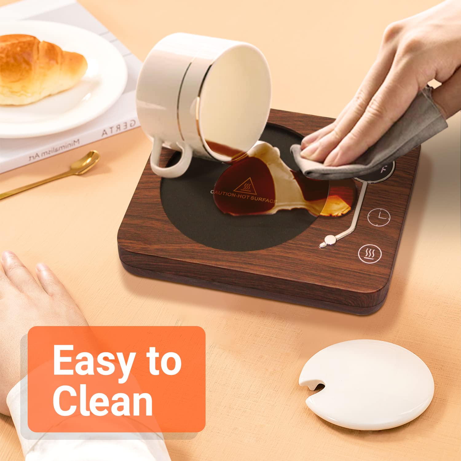 Coffee Mug Warmer, Cerobear Mug Warmer For Desk 3 Temperature Control 130?/150?/170?, Cup Warmer With Auto Shut Off For Coffee M