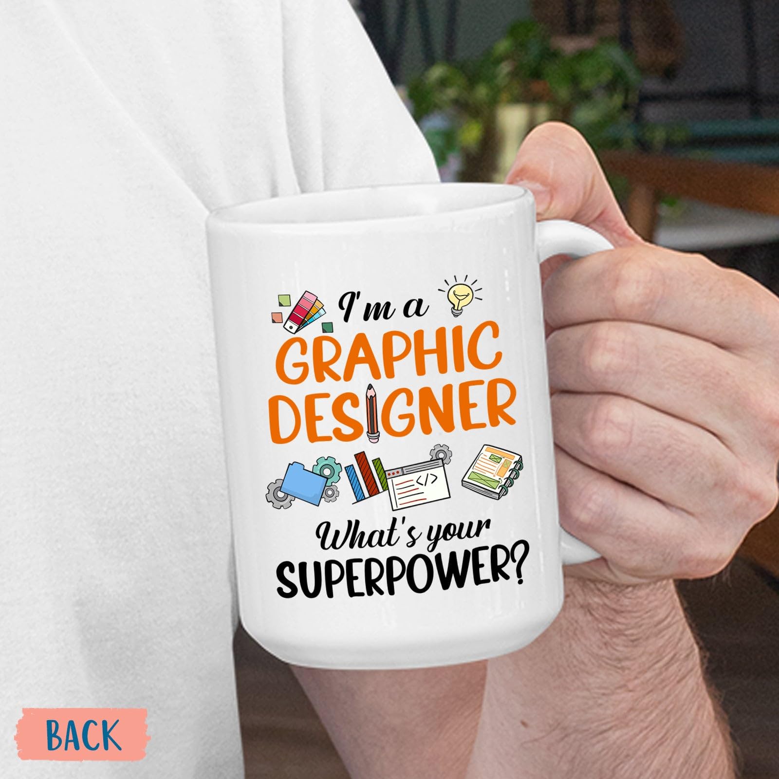 Designer Coffee Mug, Personalized Graphic Designer Mug, Custom Name Graphic Designer Gifts for Men, Women Designer Lovers, Graph