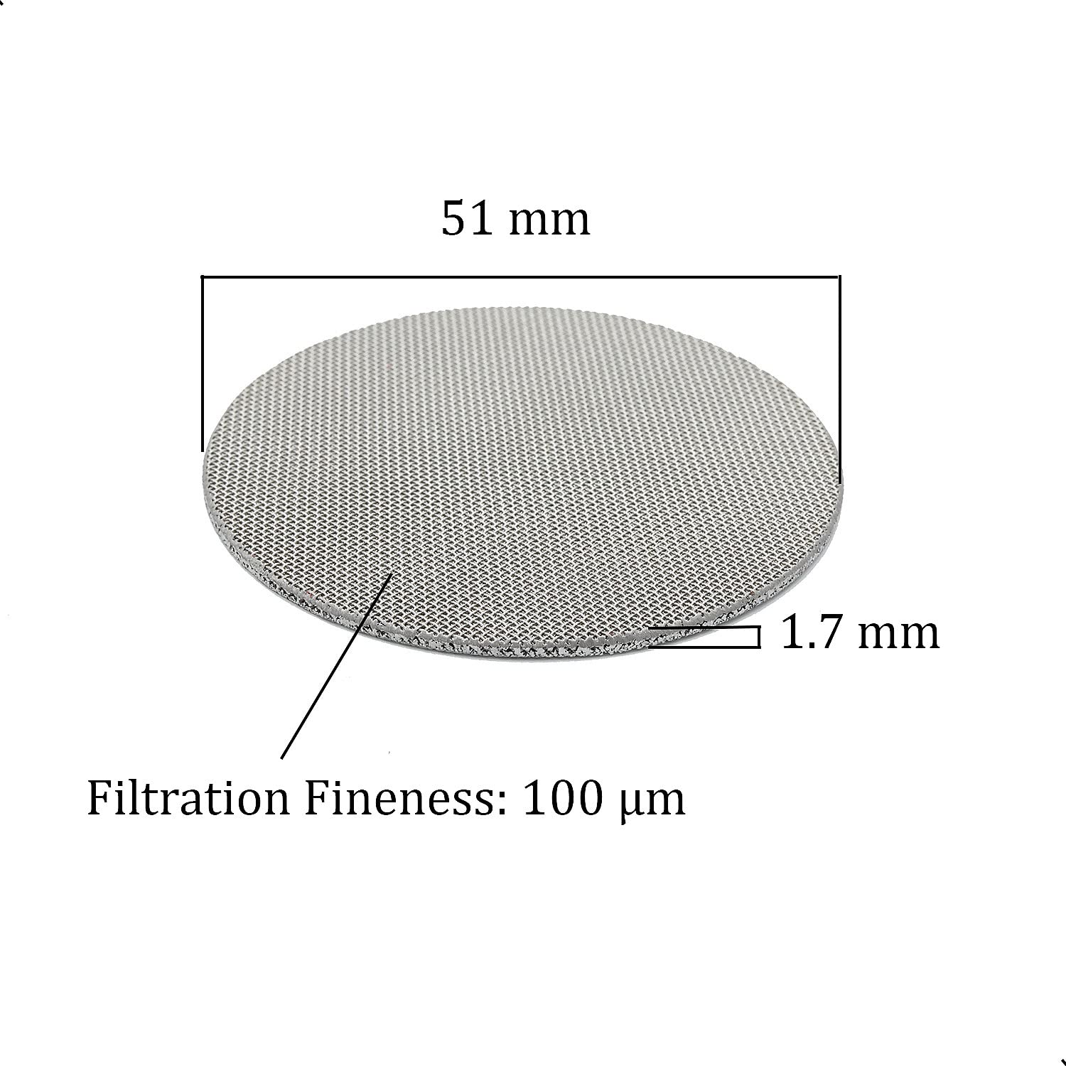 2 Pack 51Mm Coffee Portafilter Puck Screen,Reusable 1.7Mm Thickness Coffee Filter Mesh Plate For Espresso Portafilter Filter Bas