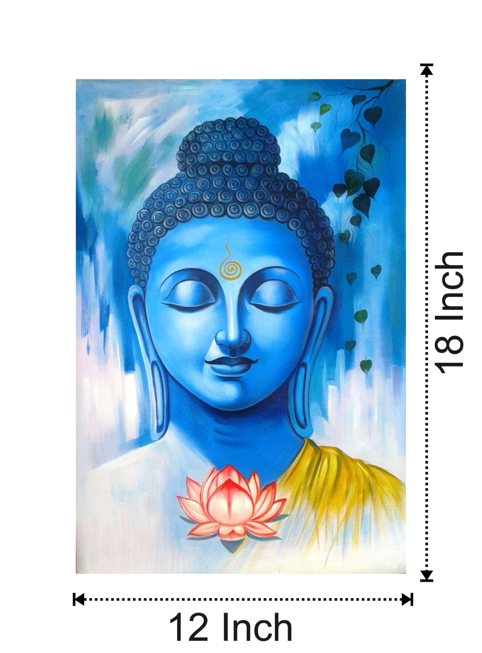 Giant Innovative Lord Buddha Religious Wall Decor Poster For Home And Office Gi157 (250 Gsm Paper, 12 X 18 Inch, Multicolour)